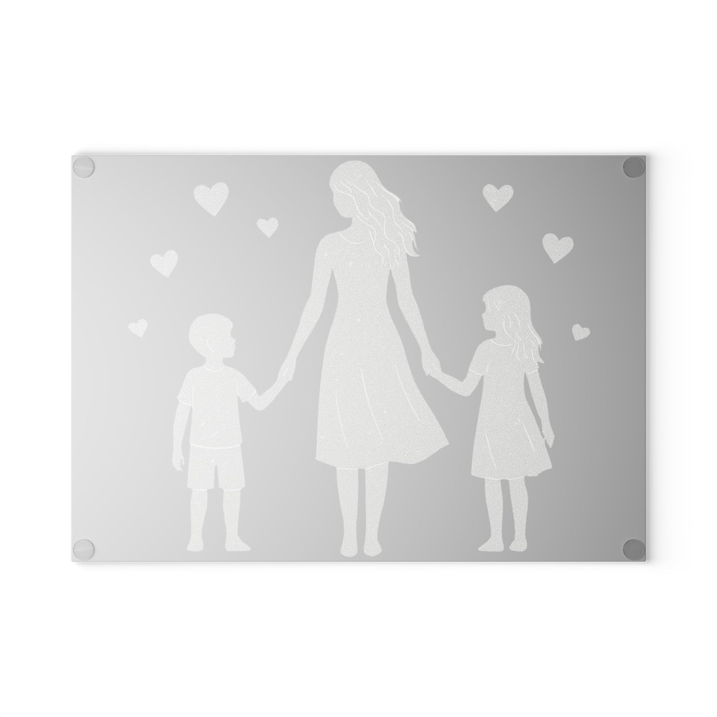 👩‍👧‍👦✨ Mother & Children Silhouette Cutting Board – A Timeless Family Keepsake 💖🌟