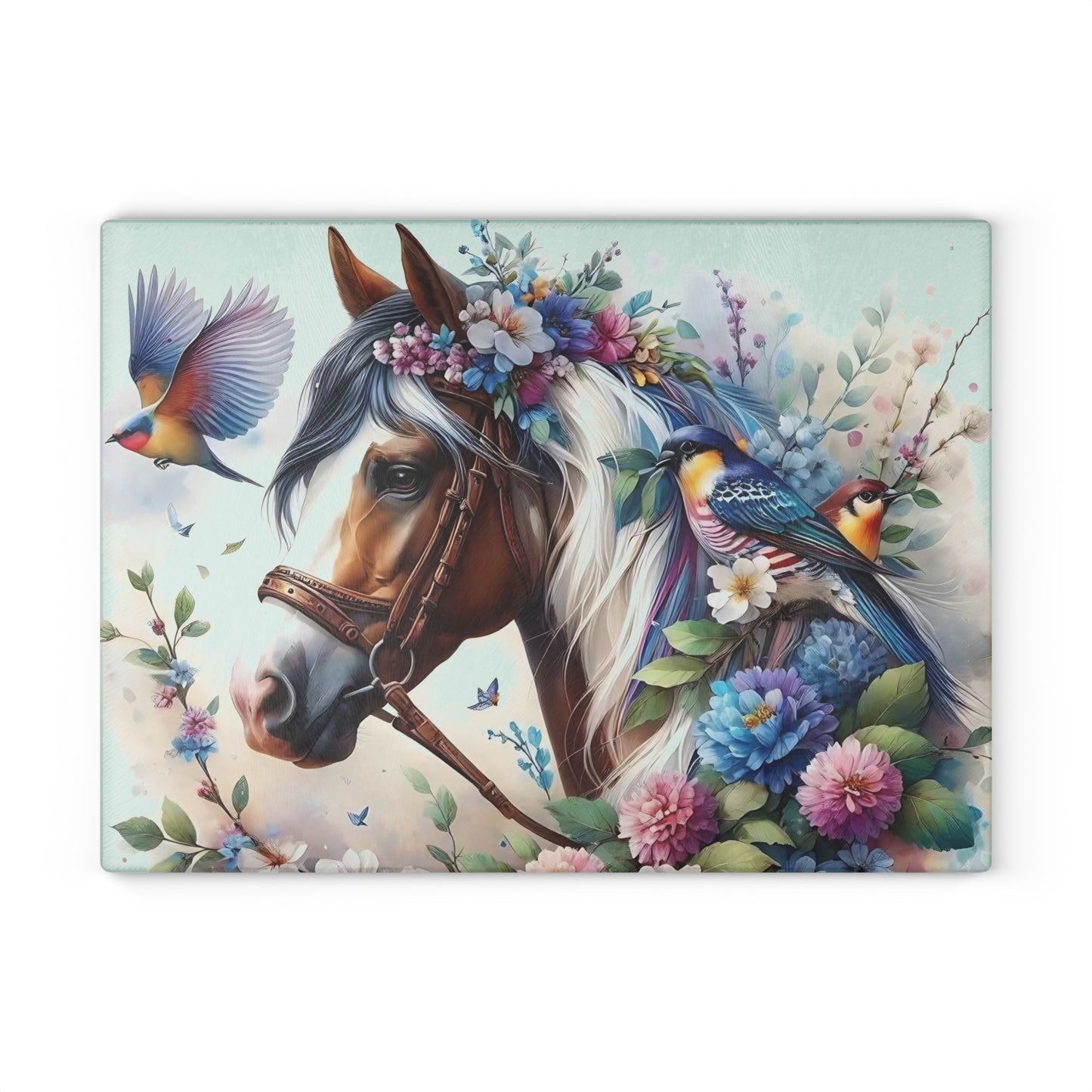 Tabla de cortar de caballo Tabla de cortar de vidrio templado Tabla de charcutería Tabla de cortar Regalo de inauguración de la casa Tabla de cortar personalizada