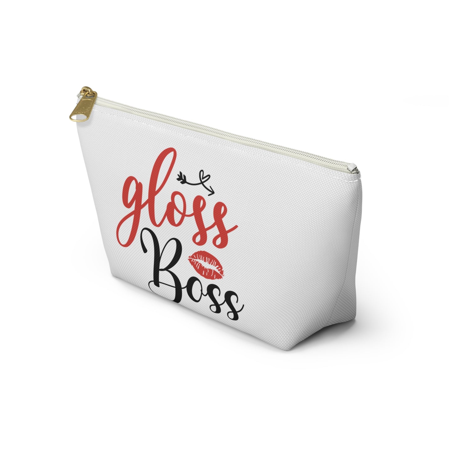 Accessory Pouch – "Gloss Boss" Red Makeup Bag