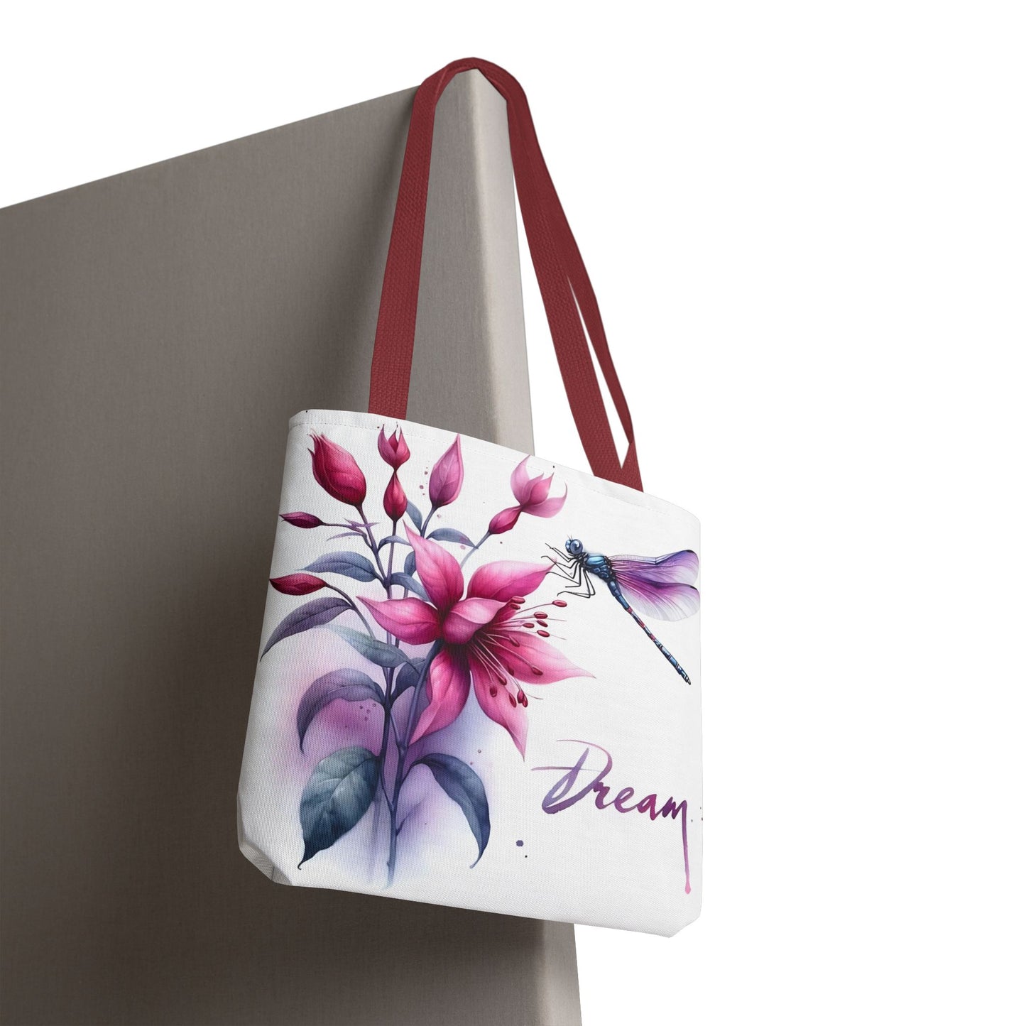 Bolso tote floral "Dream" con detalle de libélula: un bolso de mano inspirador y elegante