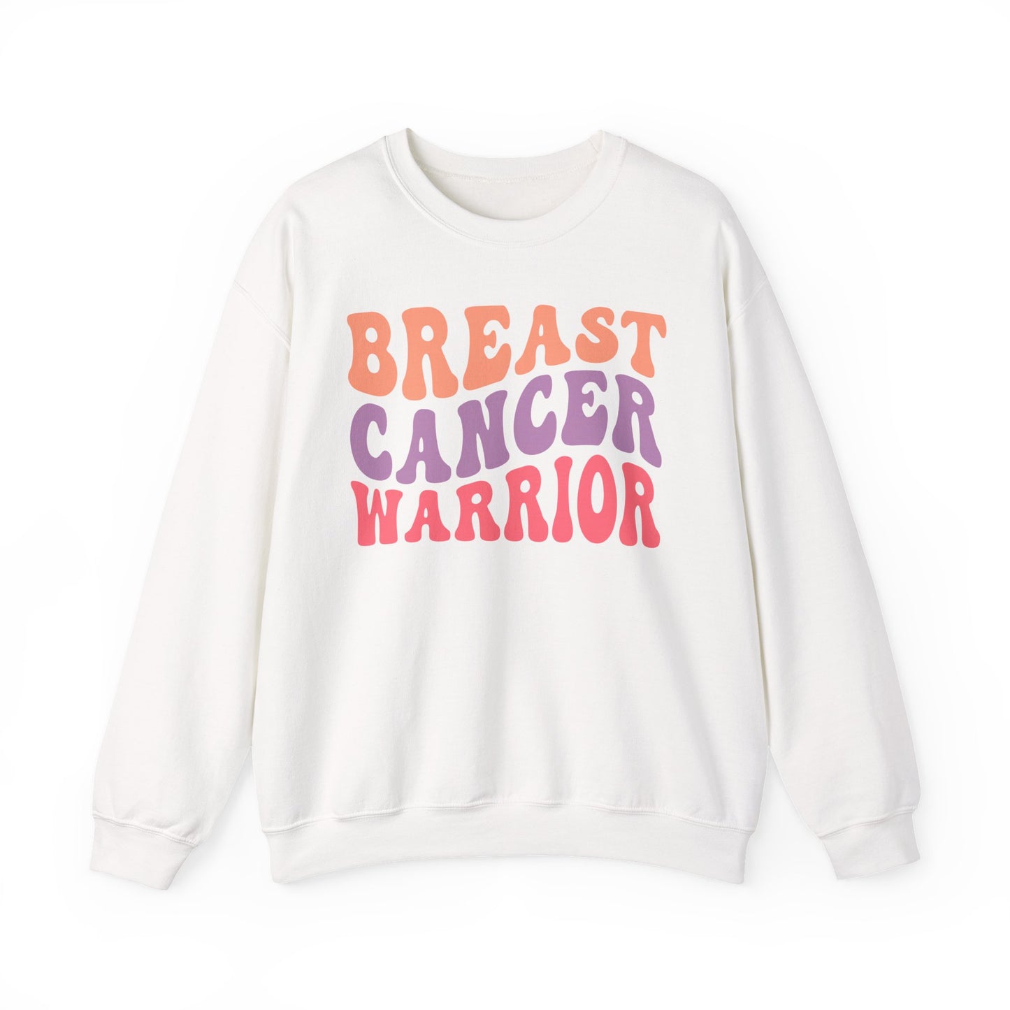 🌸✊ Breast Cancer Warrior Sweatshirt – Retro Awareness & Survivor Strength Crewneck