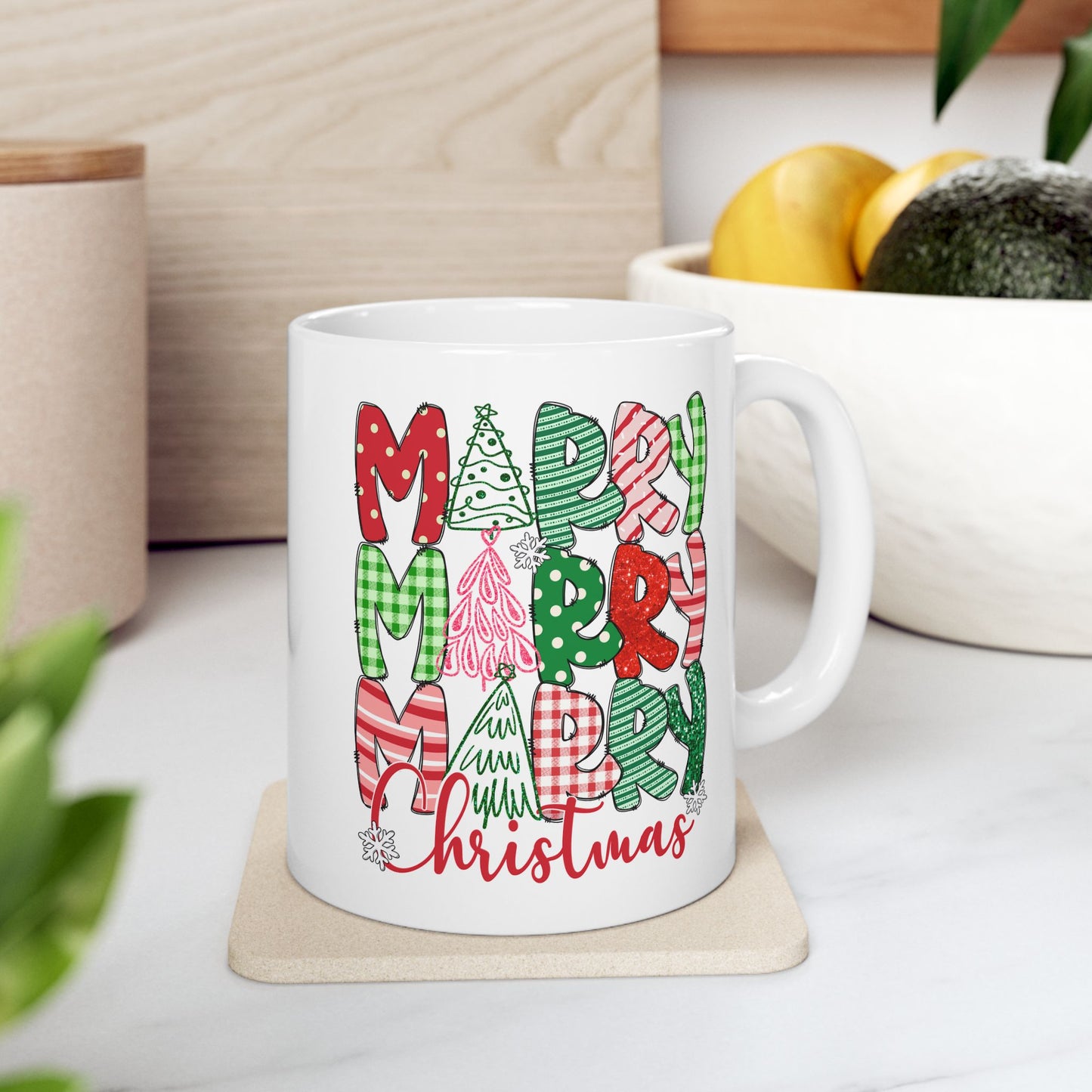 🎄 Merry Merry Merry Christmas Mug – Festive Cheer in Every Sip 🎅