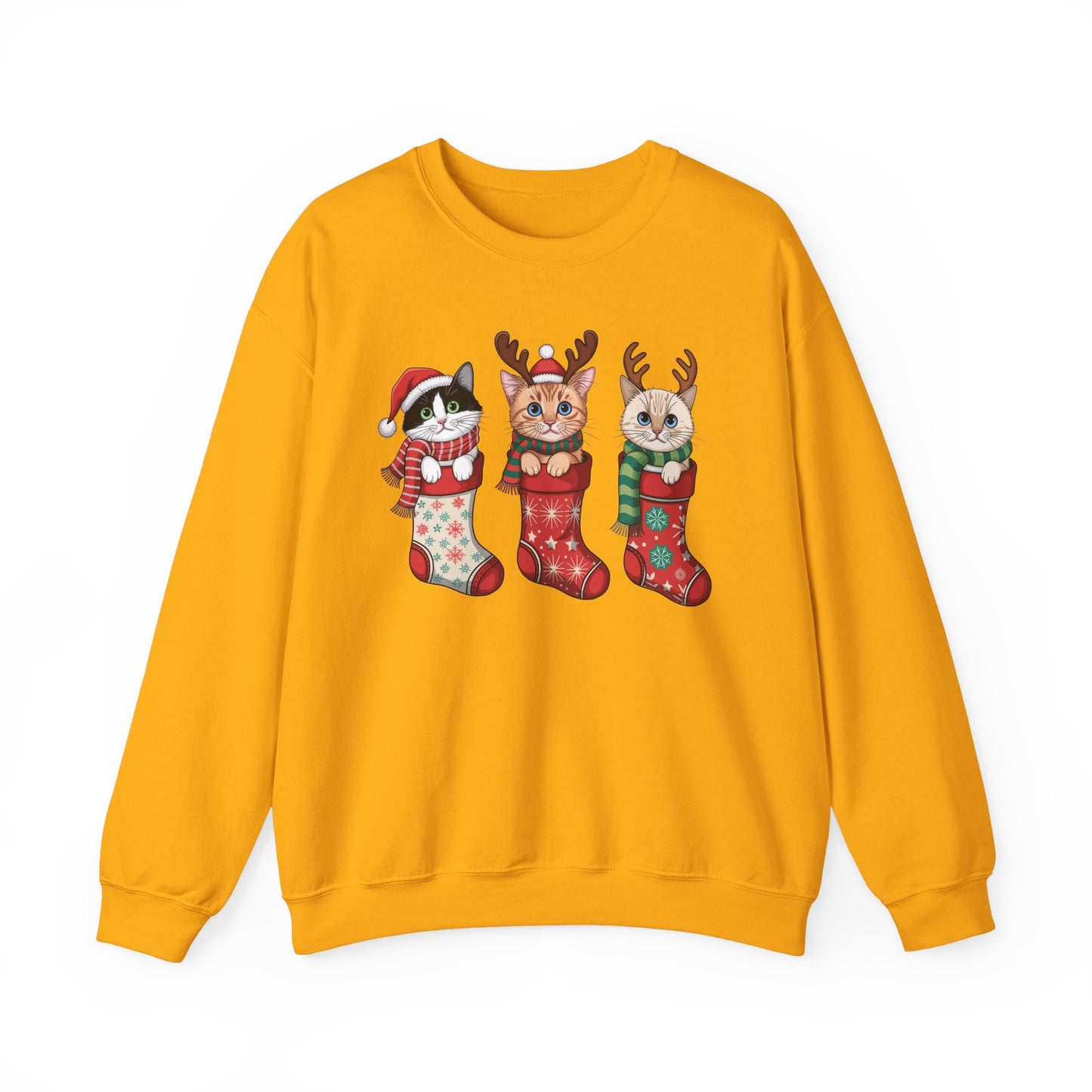 🐱🎄 Kitties in Stockings Sweatshirt – Cozy & Adorable Holiday Cats 🧦✨