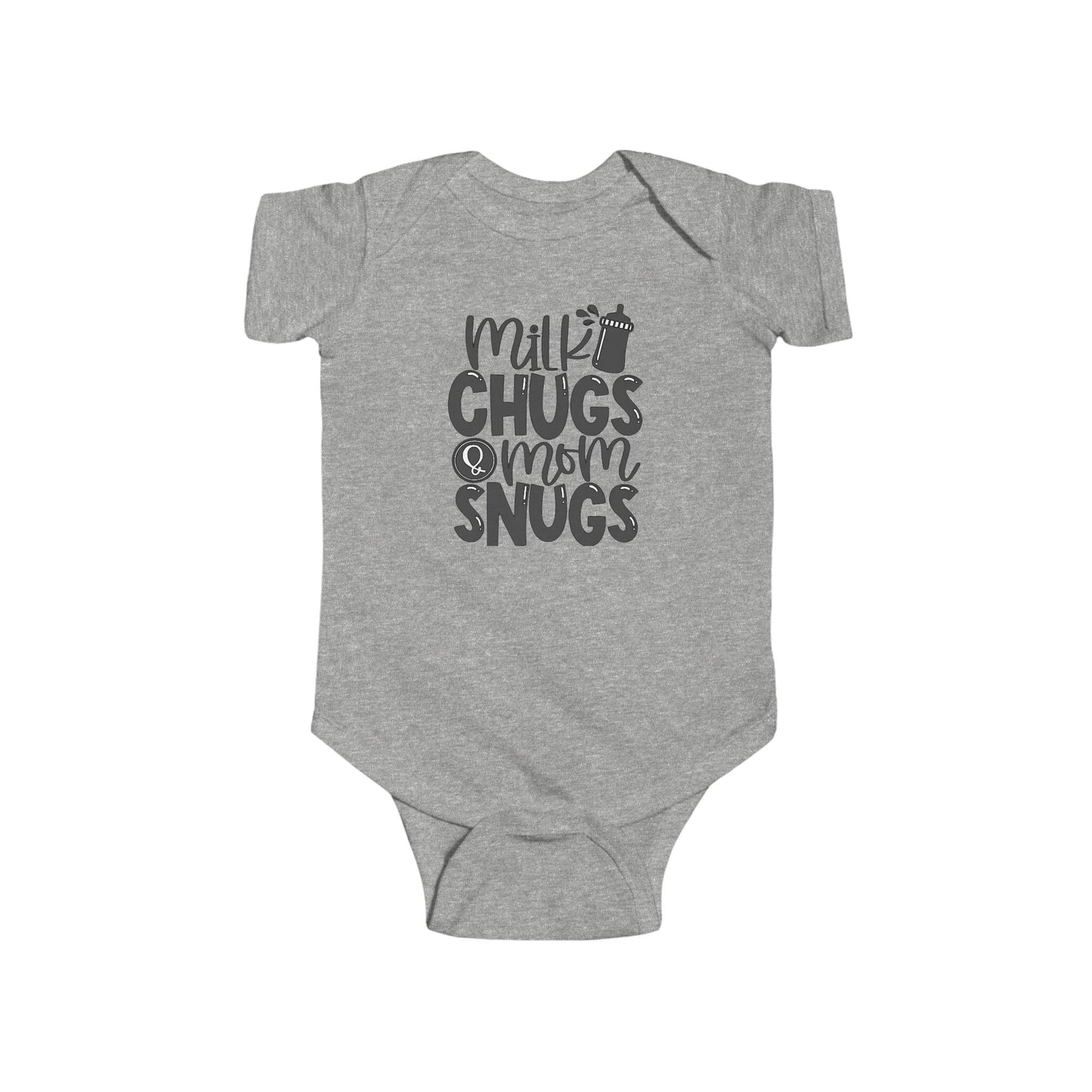 Milk Chugs & Mom Snugs Baby Bodysuit – Available in Multiple Colors and Organic