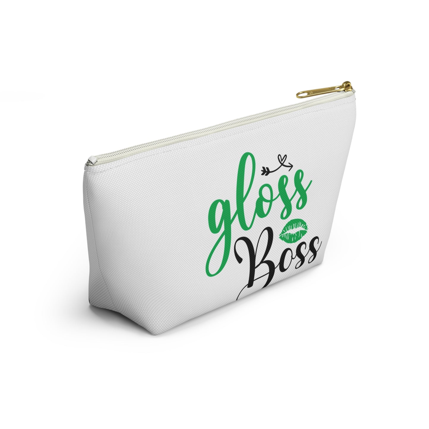 Accessory Pouch – "Gloss Boss" Green Makeup Bag