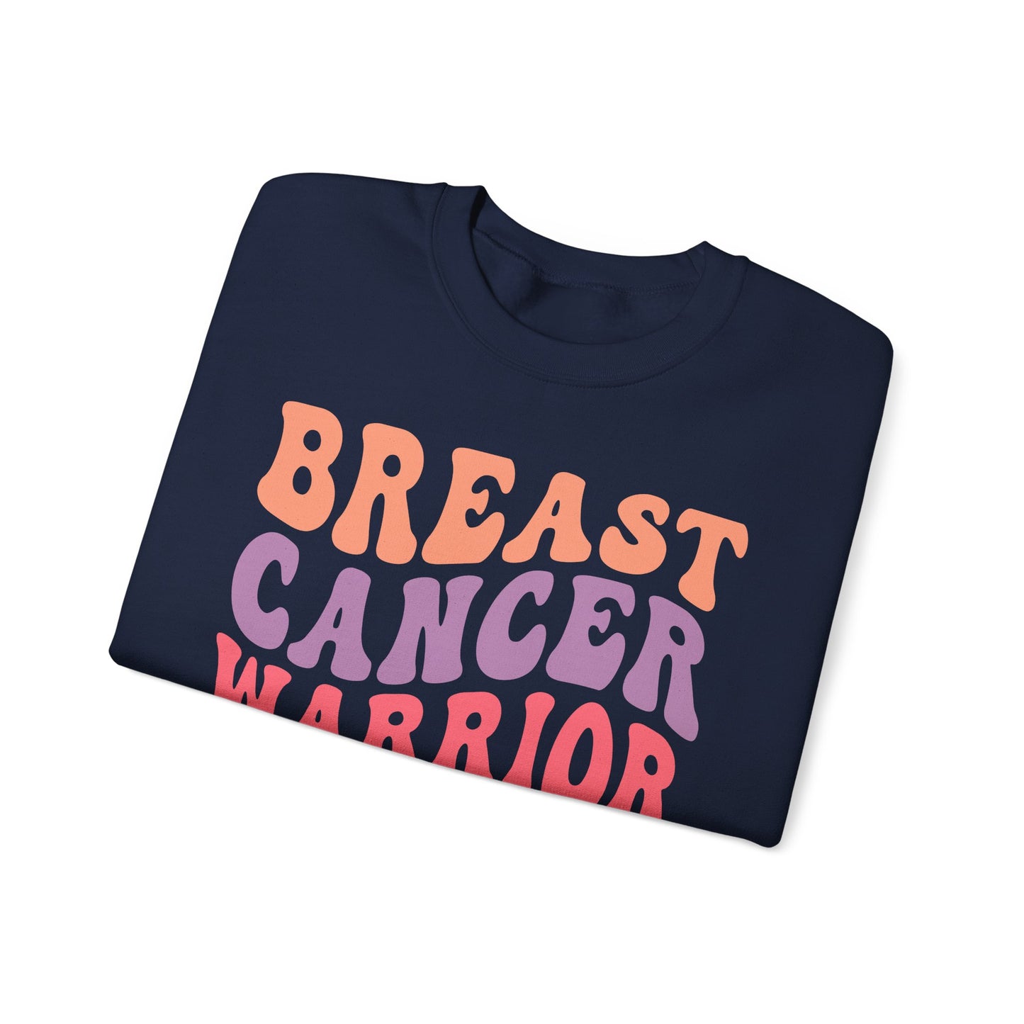 🌸✊ Breast Cancer Warrior Sweatshirt – Retro Awareness & Survivor Strength Crewneck
