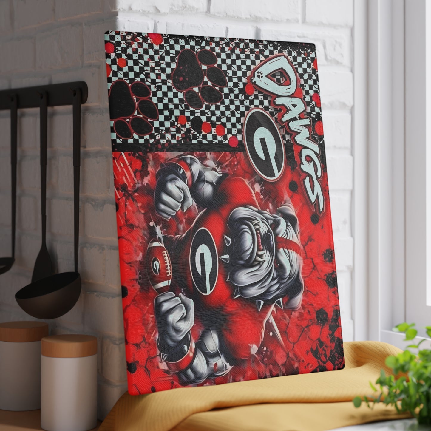 Red Dawgs Bulldog Cutting Board – Bold Spirit & Fierce Kitchen Style