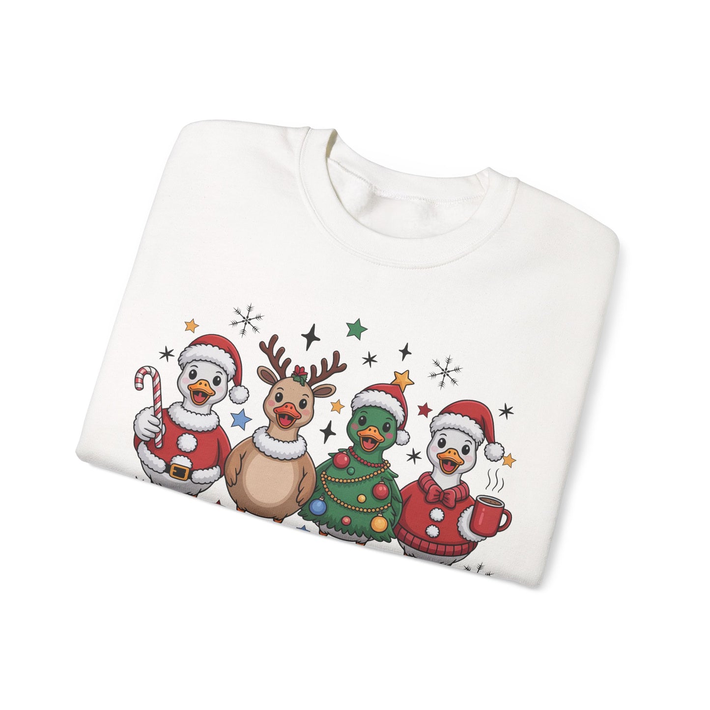🎄🦆 Christmas Ducks Sweatshirt – Funny Holiday Farm Animal Crewneck 🎁
