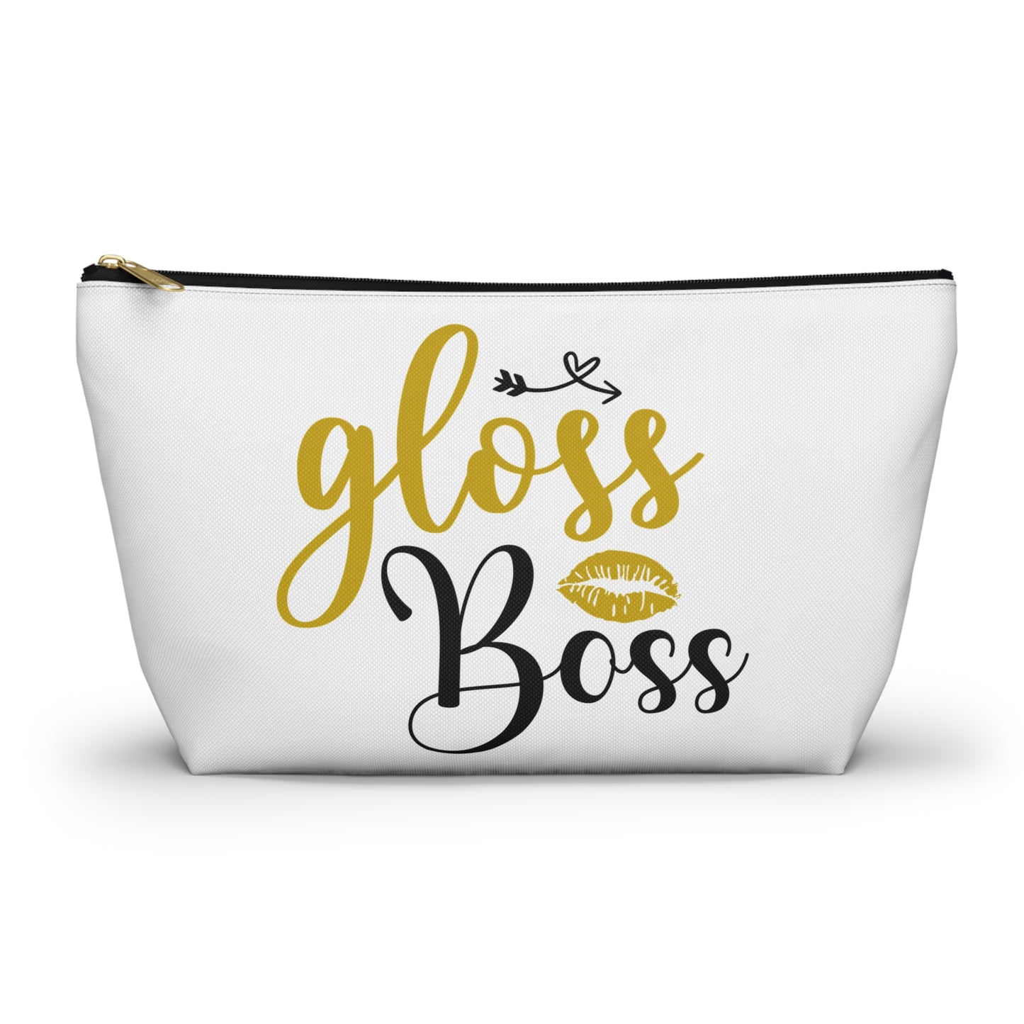 Accessory Pouch – "Gloss Boss" Yellow Makeup Bag