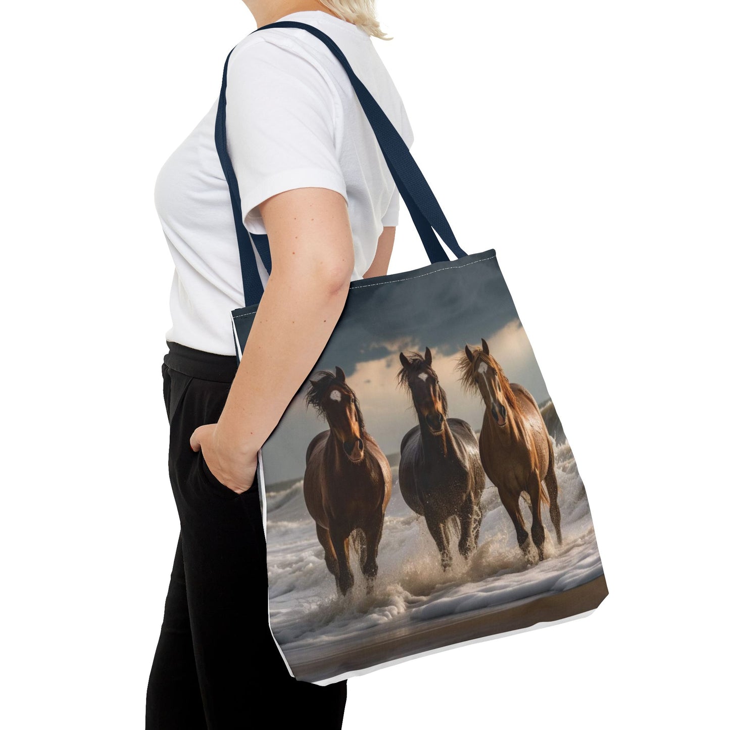 Bolsa de mano Caballos salvajes al anochecer: un bolso de mano atrevido inspirado en la naturaleza para amantes de los caballos