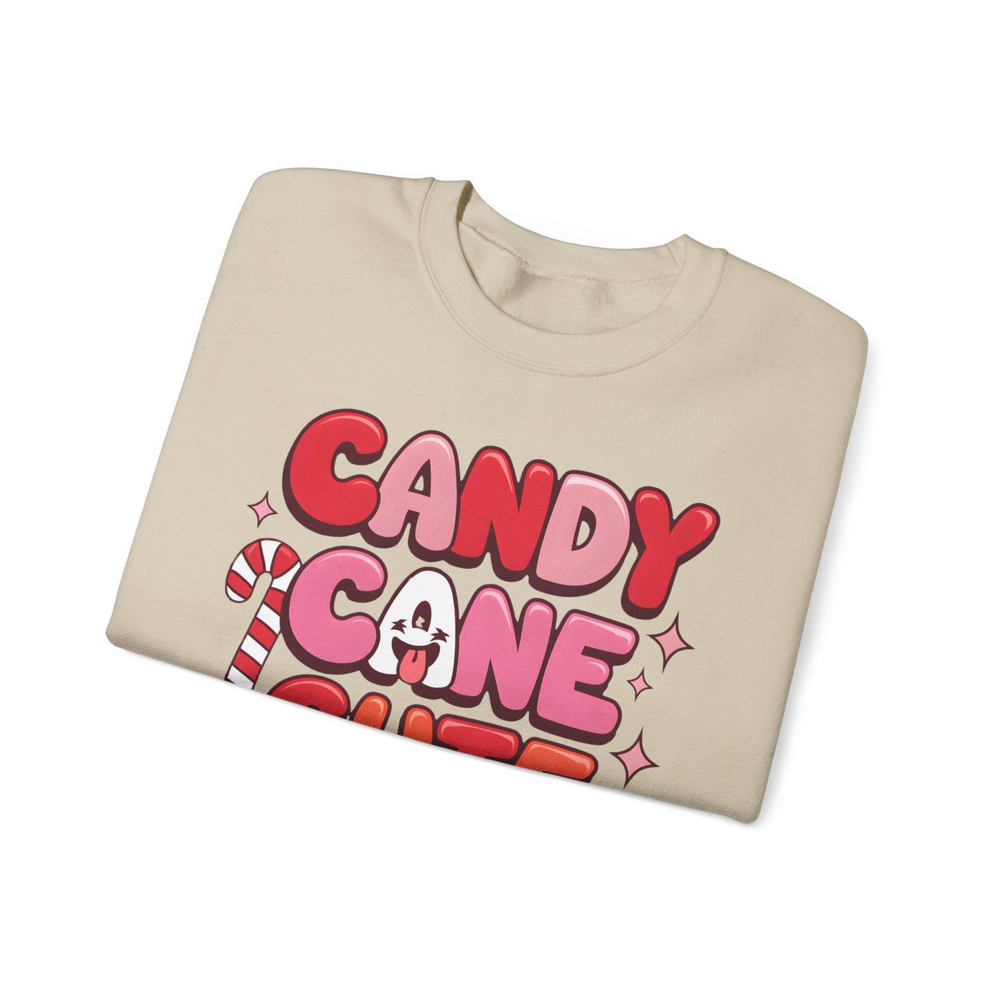 🎀🍭 Candy Cane Cute Women’s Christmas Sweatshirt – Soft, Cozy & Playful Holiday Style