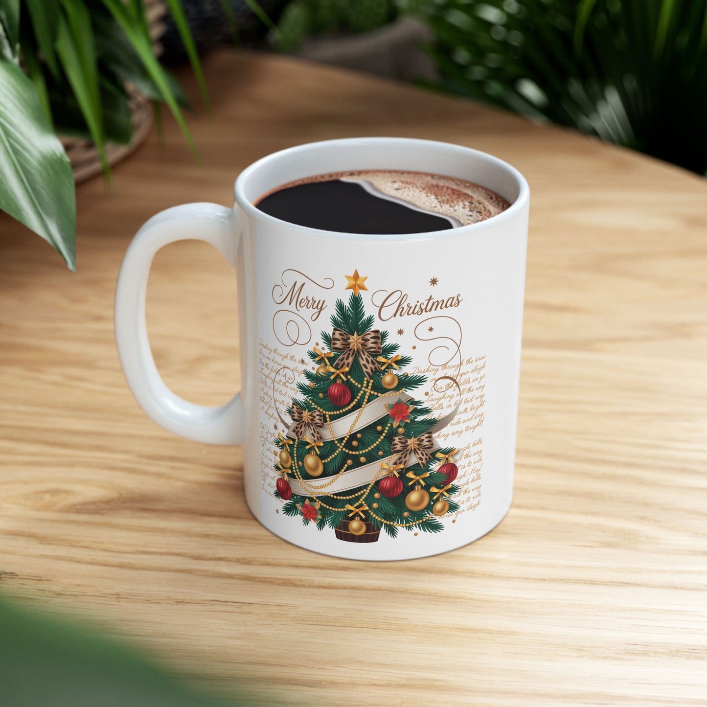 🎄✨ Merry Christmas Tree – Festive Evergreen Coffee Cup ☕