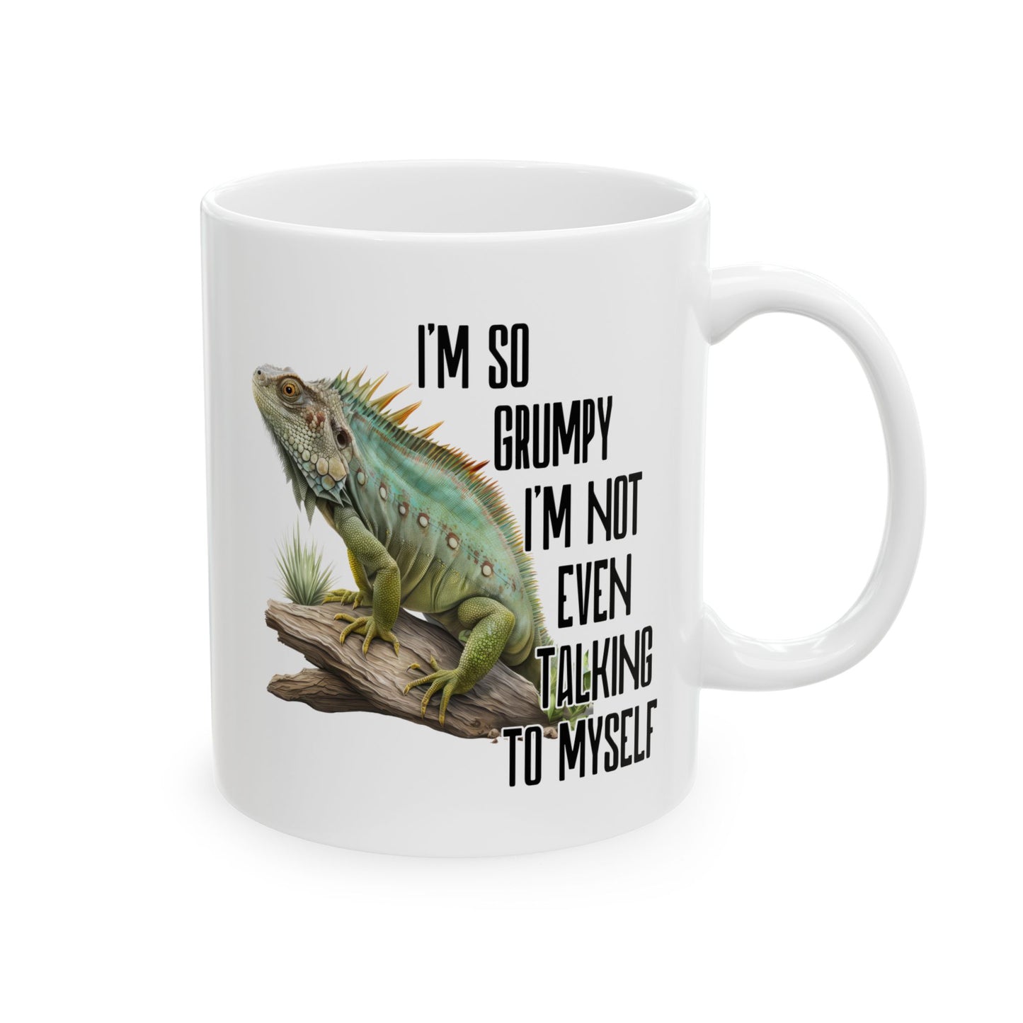 🦎 Estoy tan gruñón que hablo solo: divertida taza de café con forma de iguana para amantes sarcásticos de los reptiles ☕