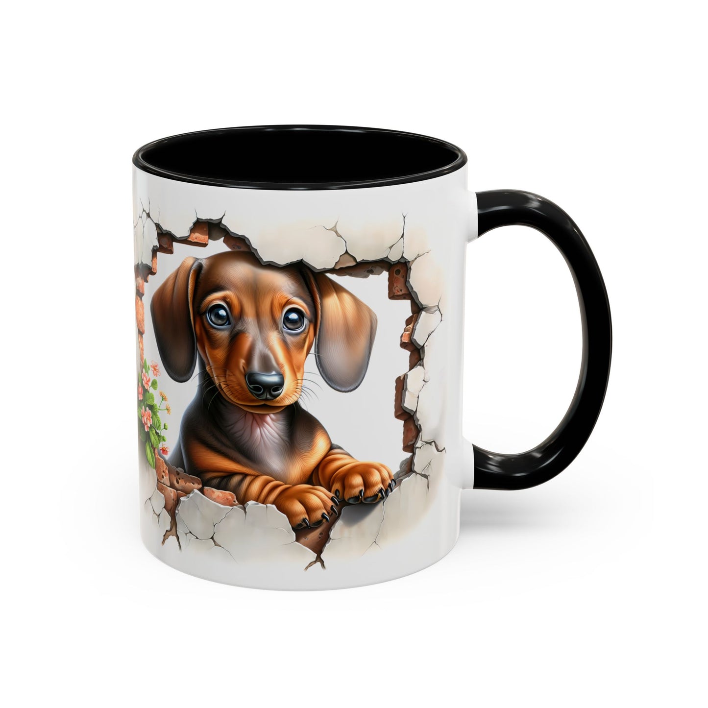🐾🌭 Dachshund Puppy Accent Mug – Adorable Doxie Coffee Cup ☕❤️
