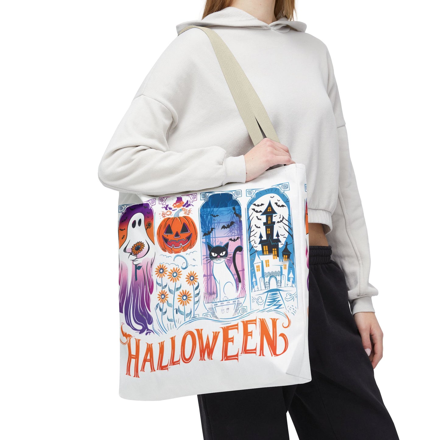 🎃 Haunted Halloween Tote Bag – Spooky Style with Autumn Vibes 👻