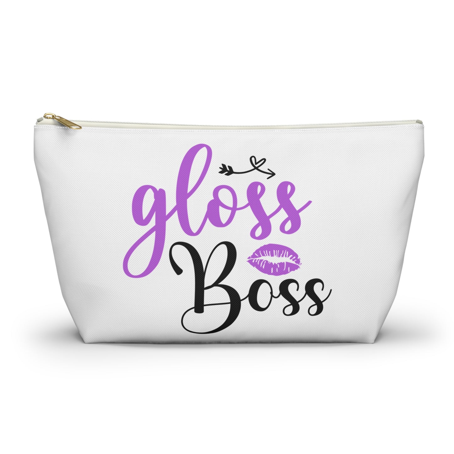Accessory Pouch – "Gloss Boss" Purple Makeup Bag