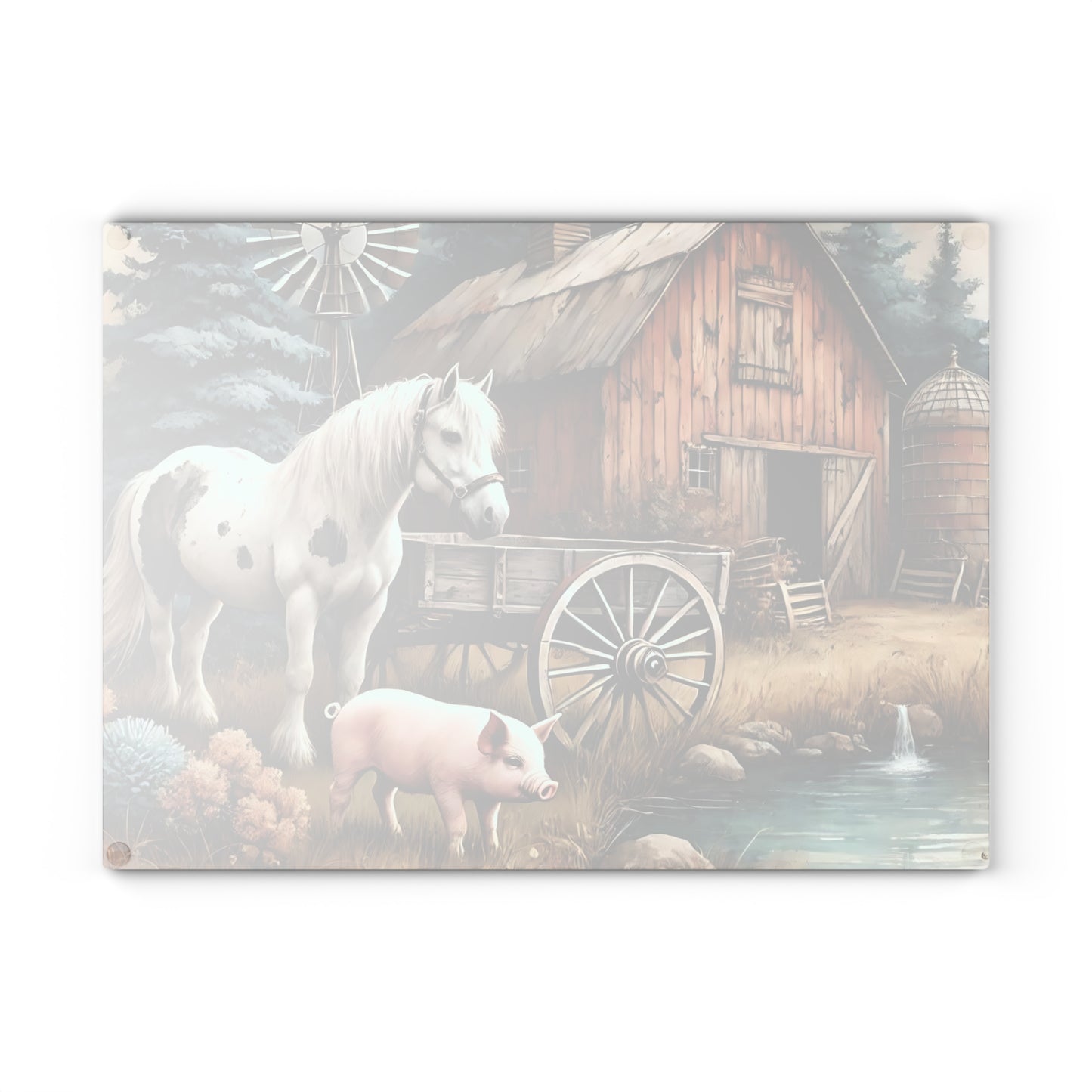 Farmhouse cutting board, Tempered Glass Cutting Board, Charcuterie Board, Chopping Board, Housewarming Gift, Custom cutting board