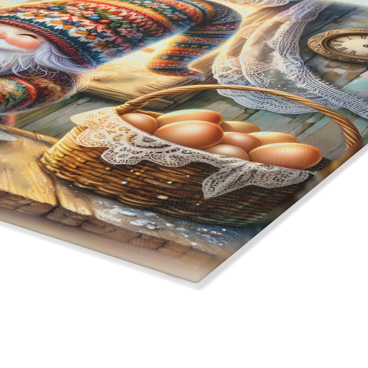 🍞🥚 Cozy Baking Gnome Cutting Board – Warm Country Charm for Your Kitchen