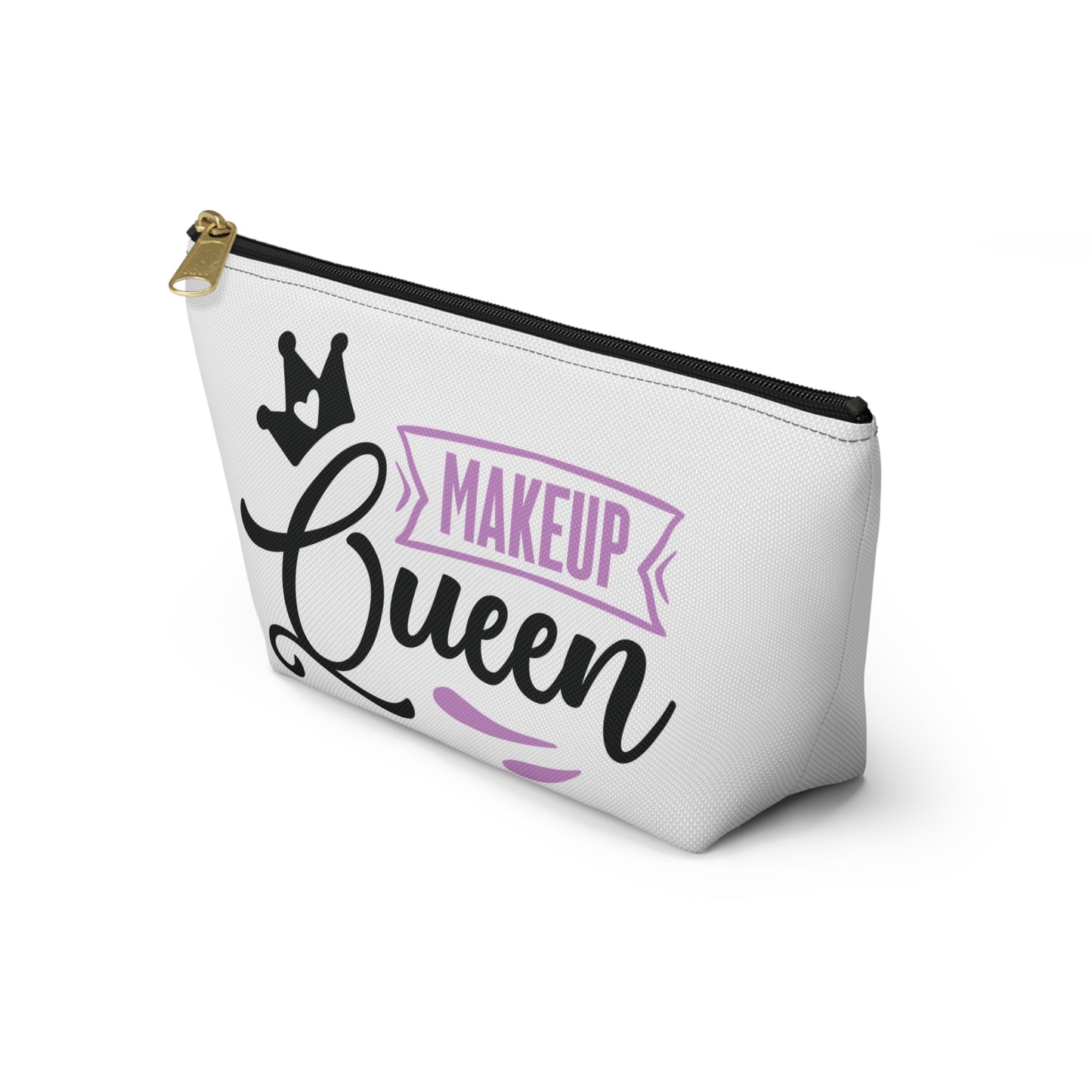 Accessory Pouch – "Makeup Queen" Purple Makeup Bag