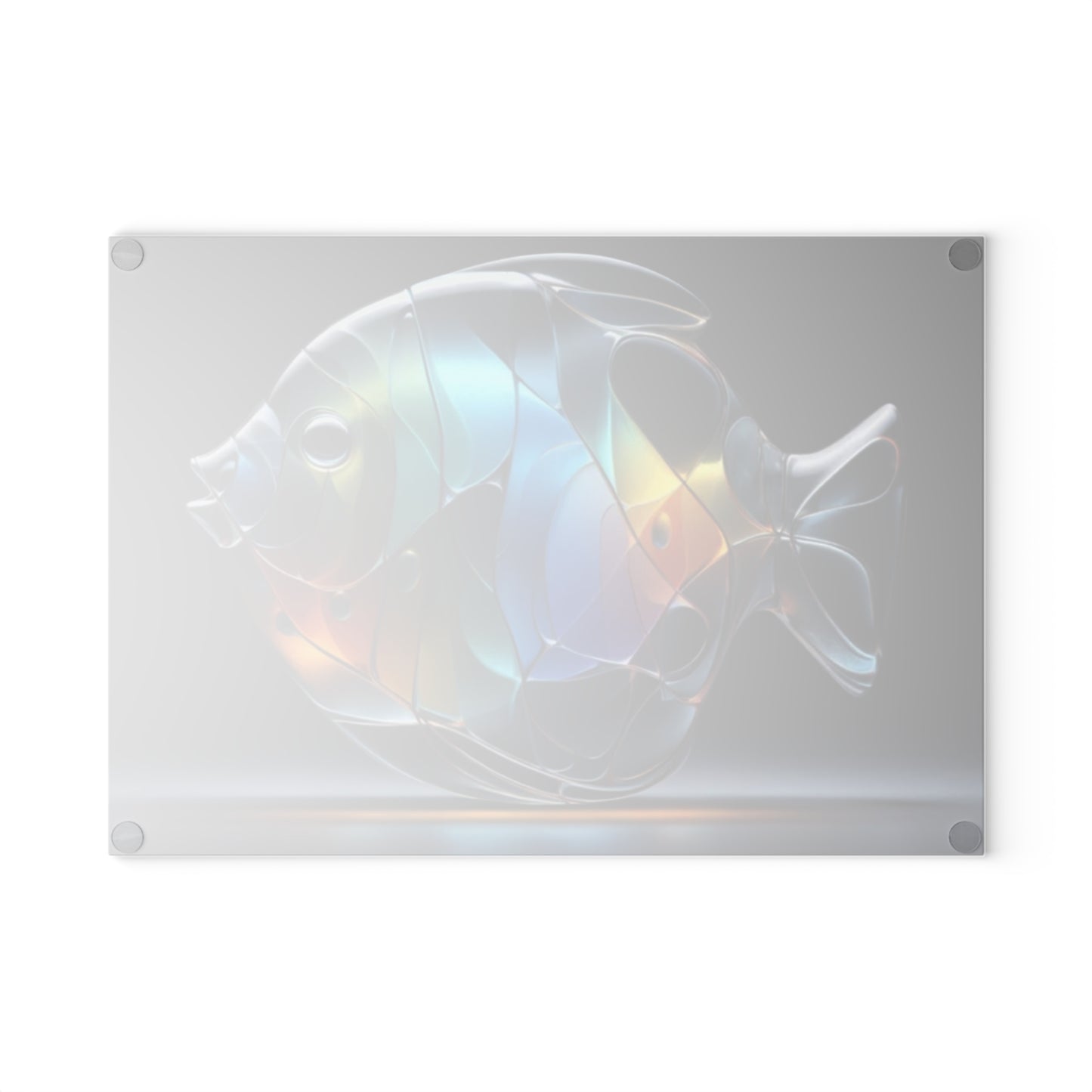 Glass-Style Saltwater Angelfish Glass Cutting Board – Elegant Ocean Kitchen Art | Tempered Glass Charcuterie & Prep Board