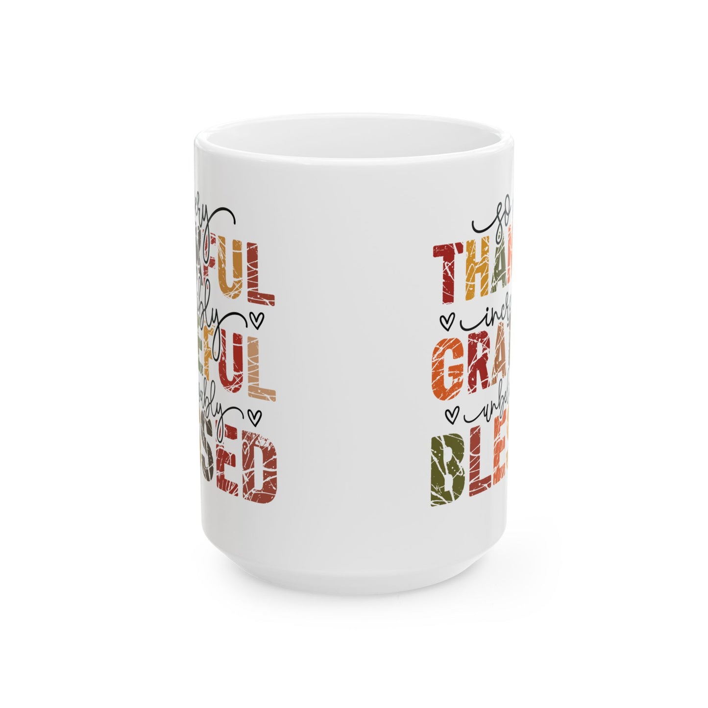 🍂 So Very Thankful • Incredibly Grateful • Unbelievably Blessed – Fall Typography Mug ✨☕