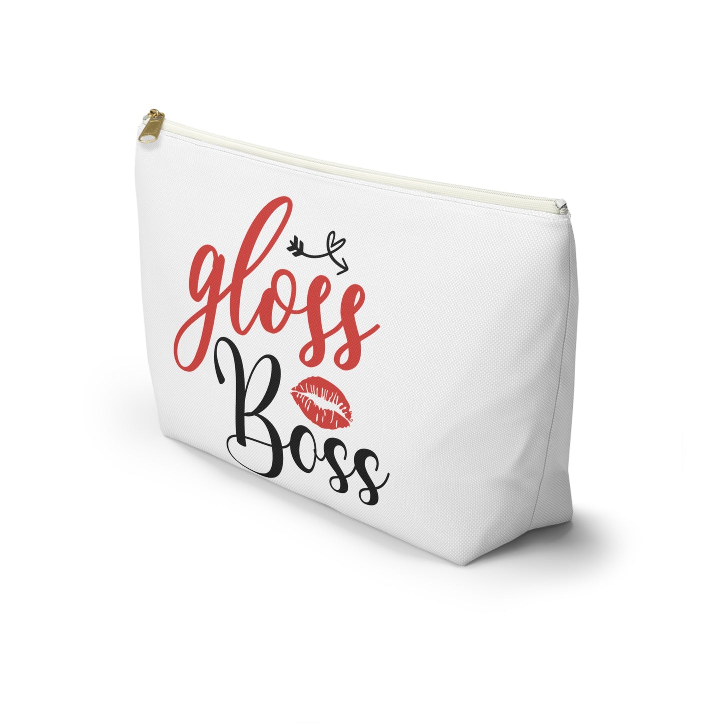 Accessory Pouch – "Gloss Boss" Red Makeup Bag