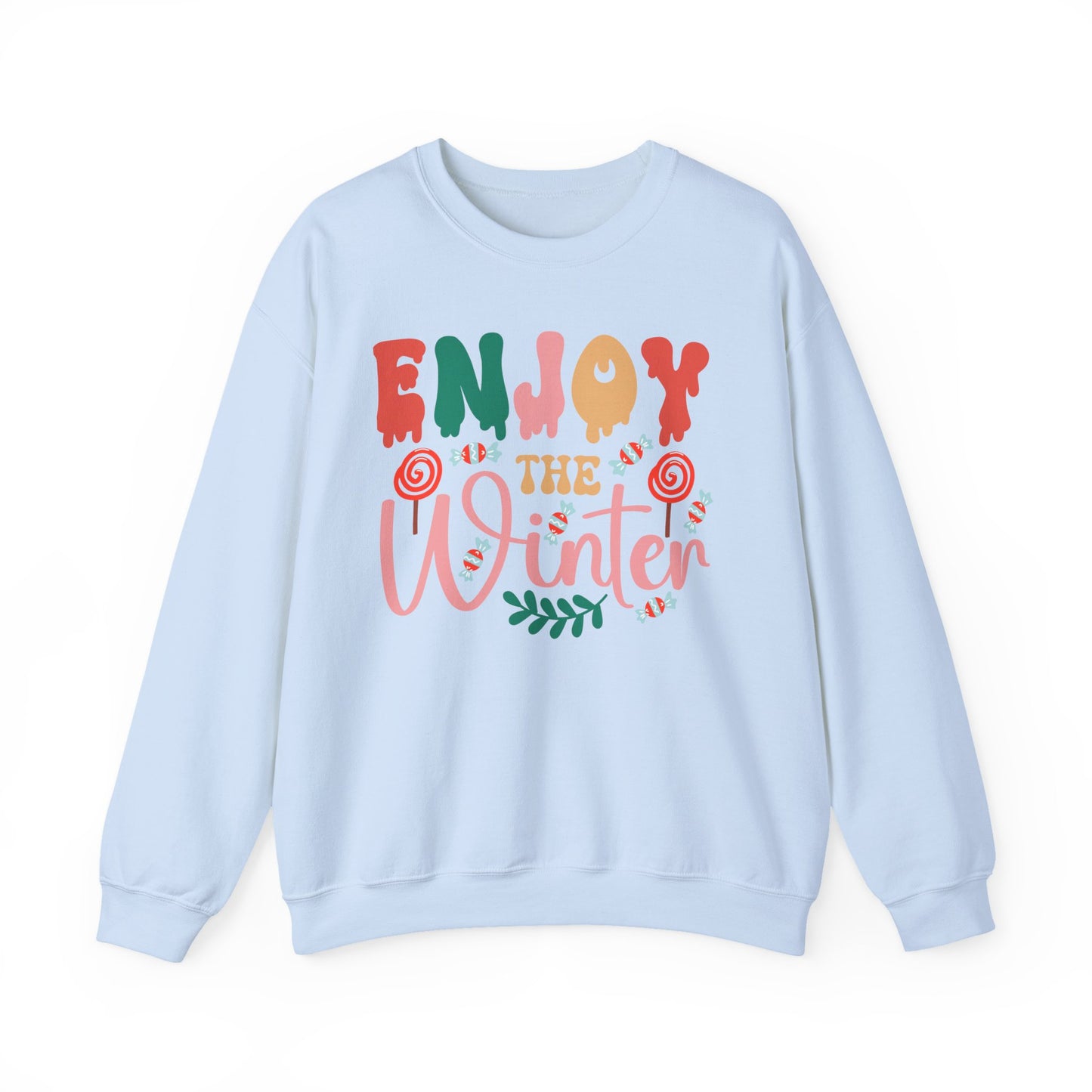 ❄️☕ Enjoy the Winter Sweatshirt – Cozy Snowflake & Cocoa Season Vibes 🧣✨