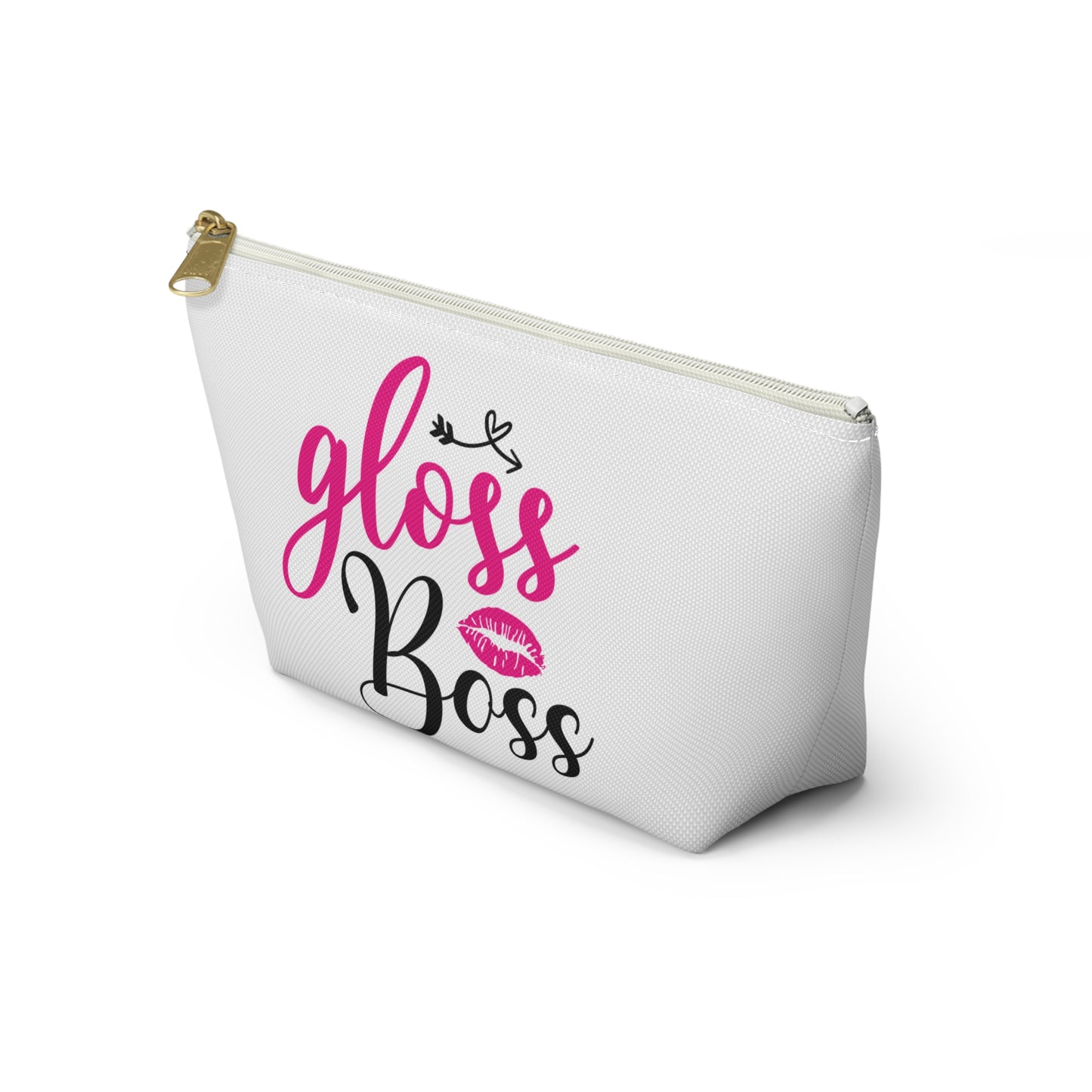 Accessory Pouch – "Gloss Boss" Pink Makeup Bag