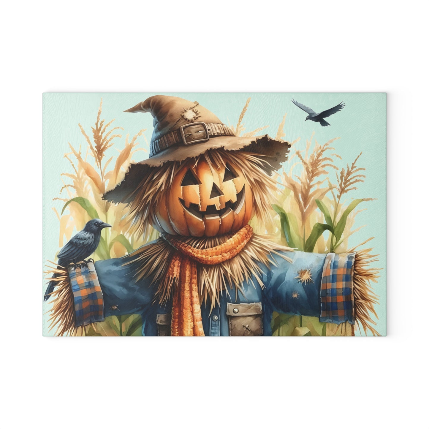 🎃 Pumpkin Scarecrow Cutting Board – Rustic Harvest Charm for Your Kitchen 🌾