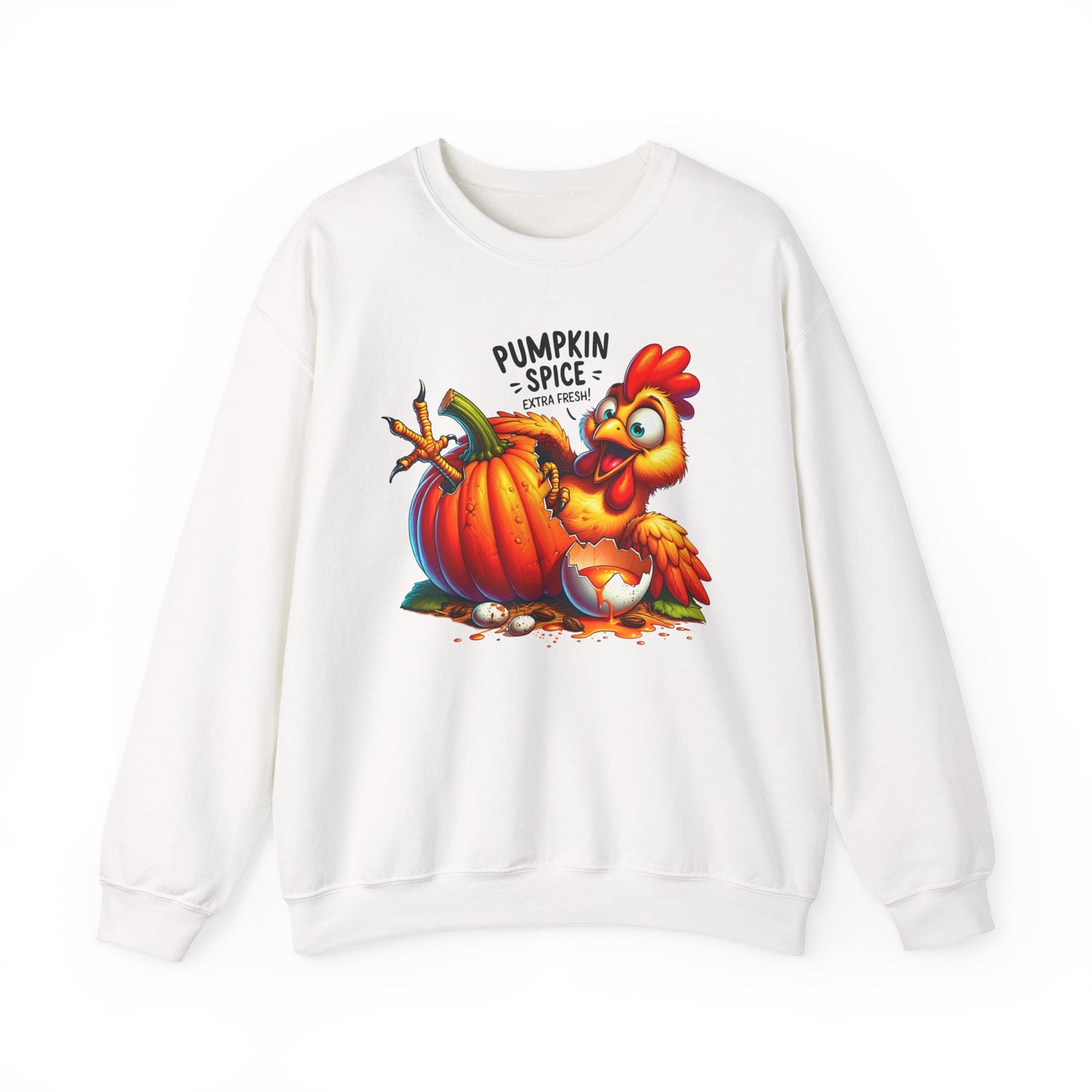 🎃🐔 Pumpkin Spice Chicken Sweatshirt – Funny Fall Extra Fresh Design 🍂