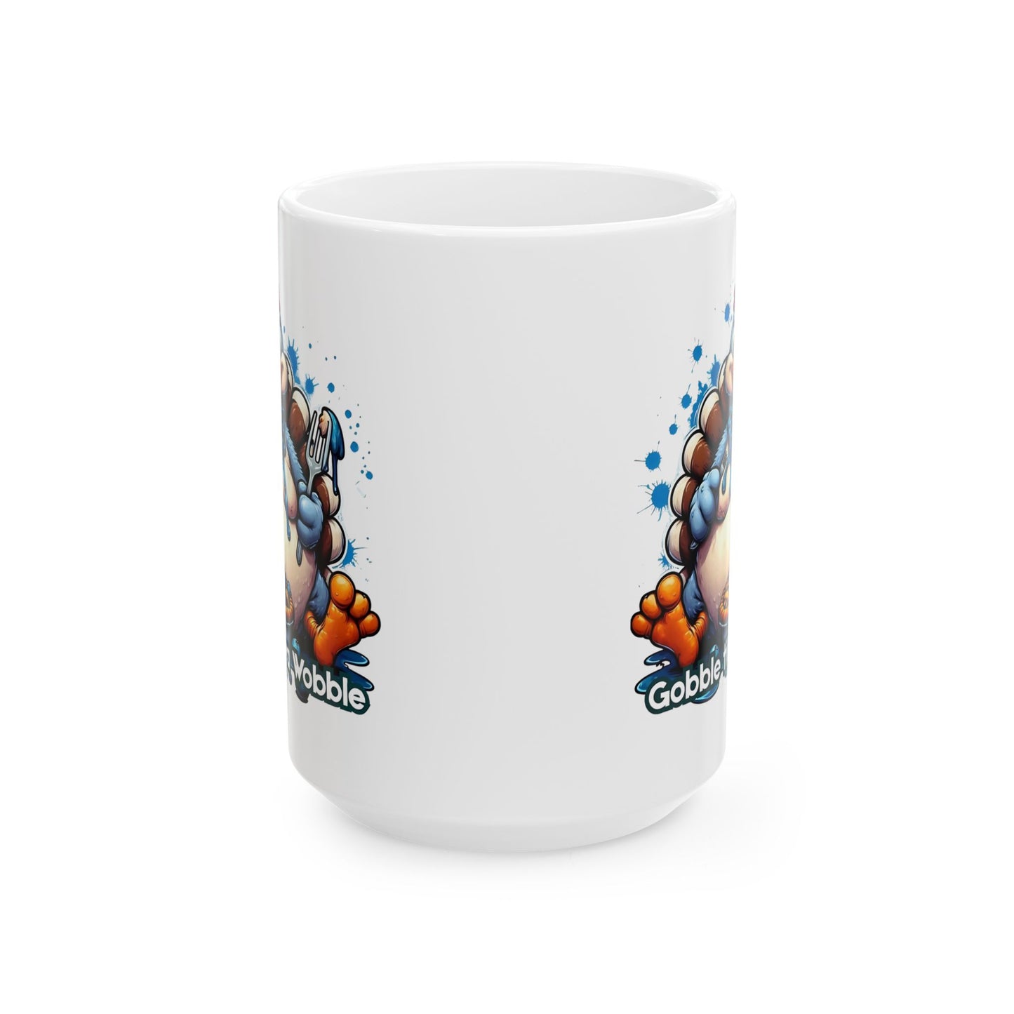 🦃🥧 Gobble Till Ya Wobble Mug – Funny Thanksgiving Coffee Cup ☕🍂