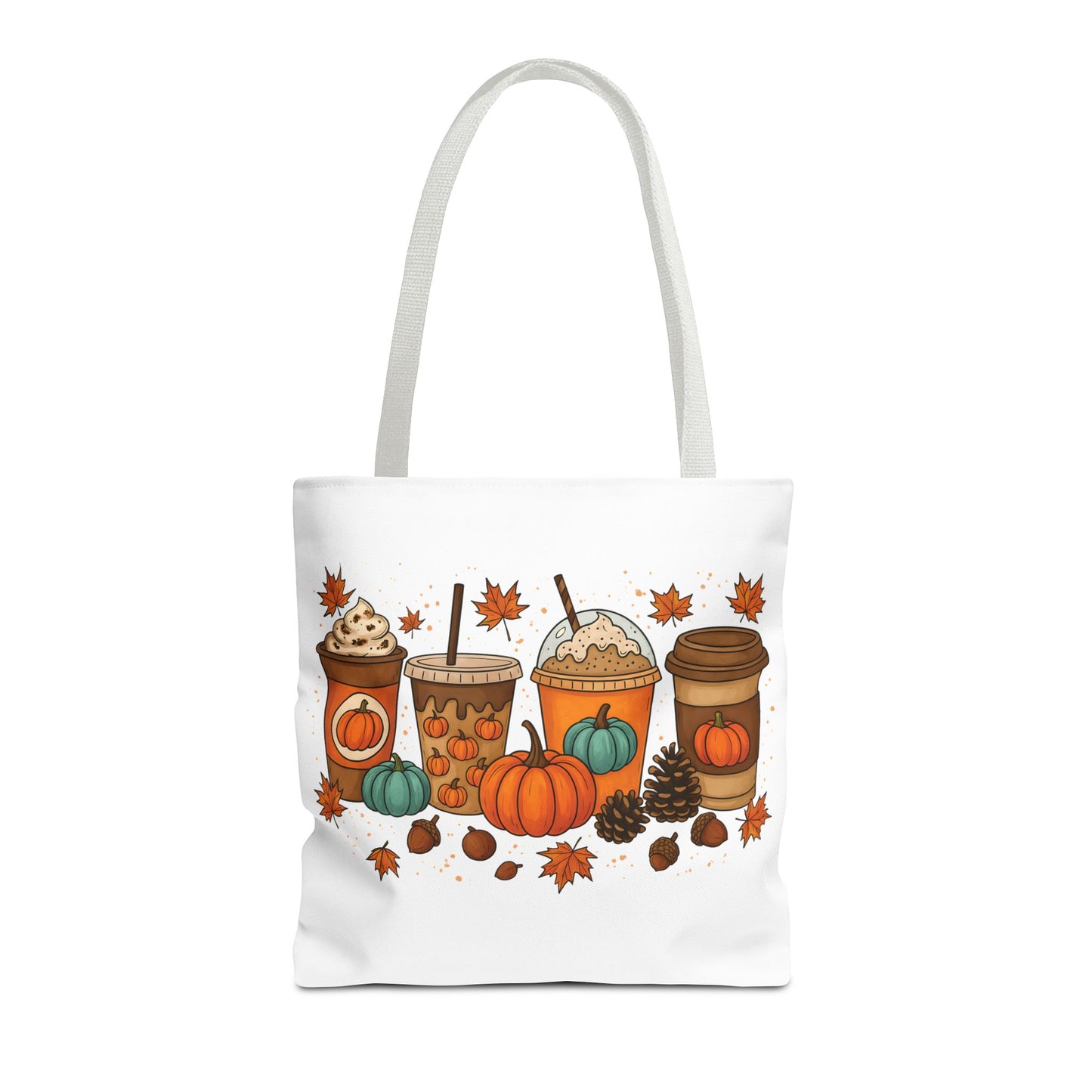 🎃 Pumpkin Spice Vibes Tote Bag – Sippin’ Cozy Fall in Style ☕🍂