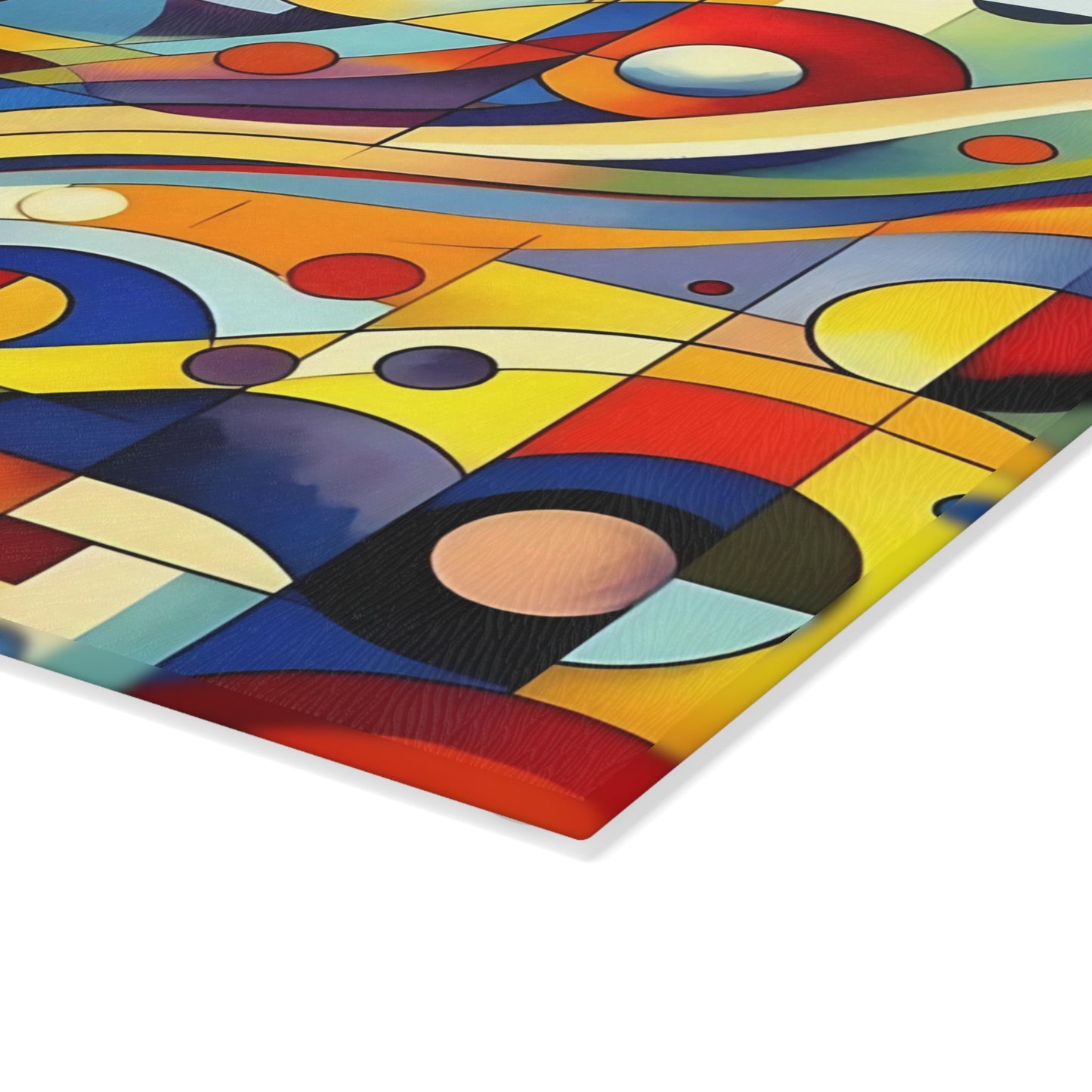 Tabla de cortar - Diseño abstracto multicolor, tabla de cortar de vidrio templado, tabla para charcutería, tabla de cortar, regalo de inauguración de la casa, tabla de cortar personalizada, rústica