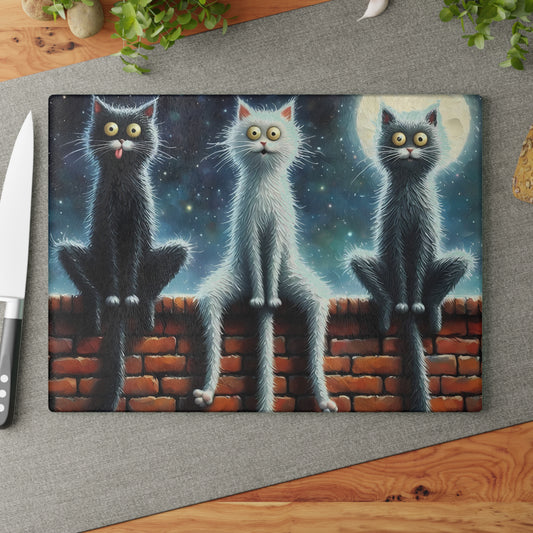 Tabla de cortar de vidrio templado para gatos - Para amantes de los gatos