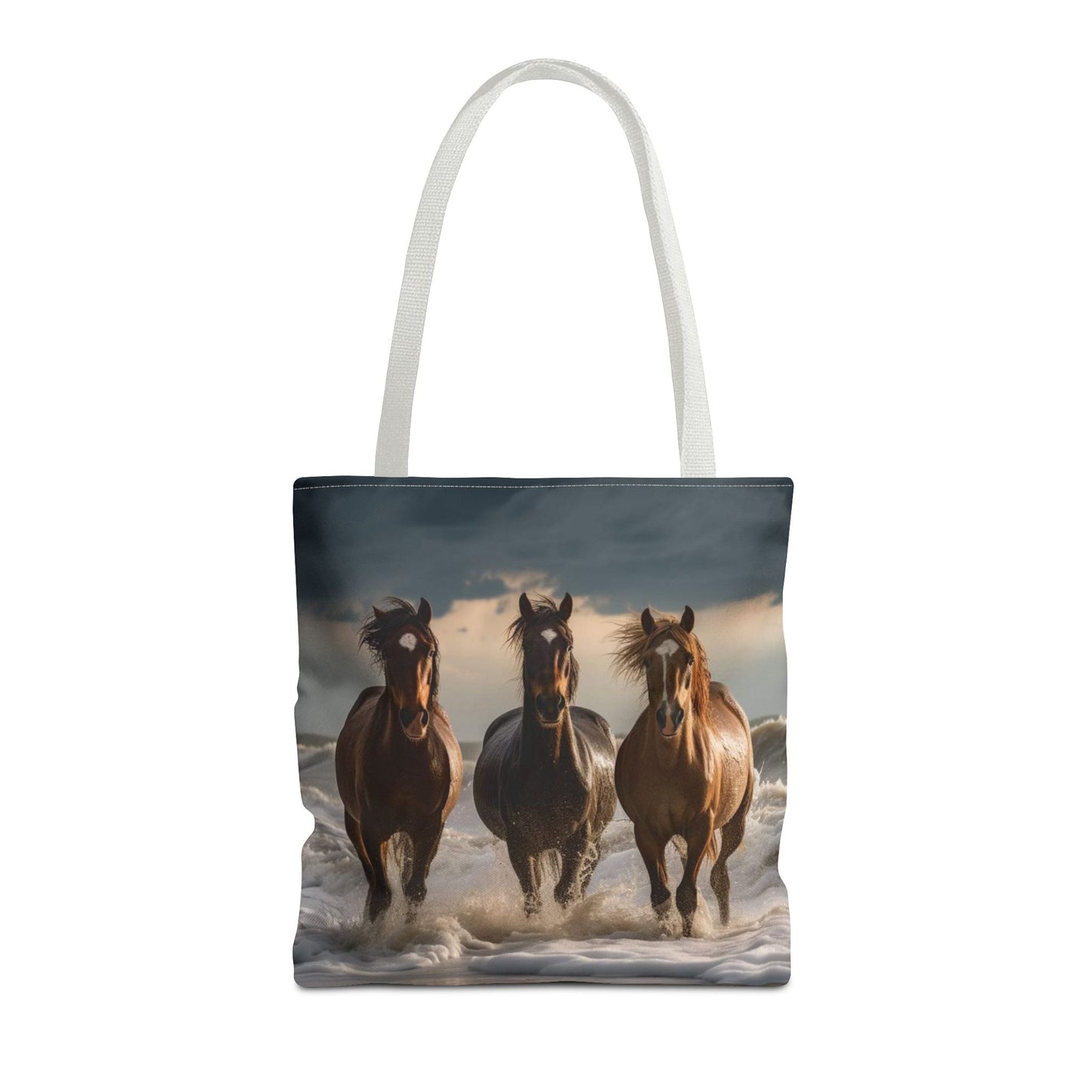 Bolsa de mano Caballos salvajes al anochecer: un bolso de mano atrevido inspirado en la naturaleza para amantes de los caballos