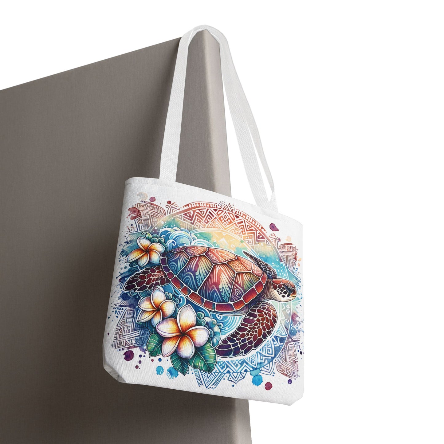 🐢 Tropical Sea Turtle Tote Bag – Coastal, Artistic & Practical 🌺