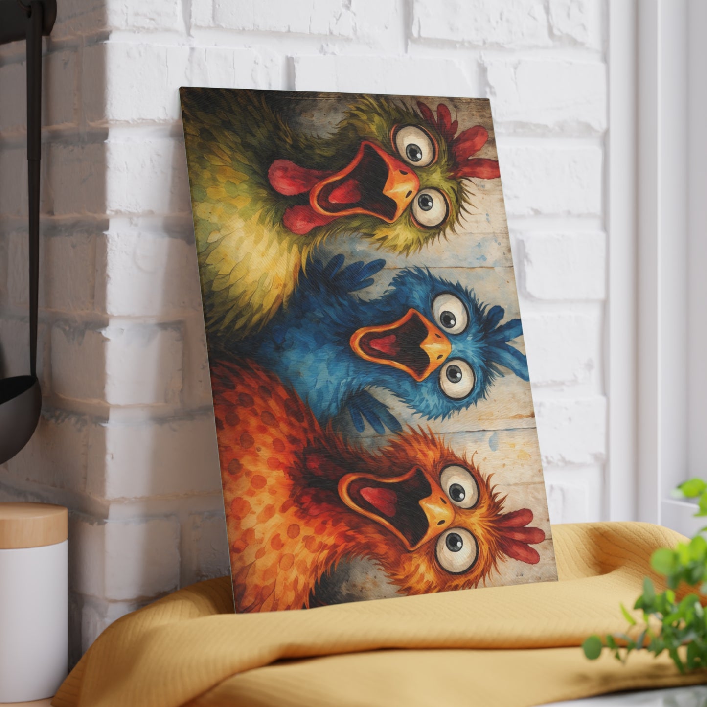 Colorful Chicken Farmhouse Art