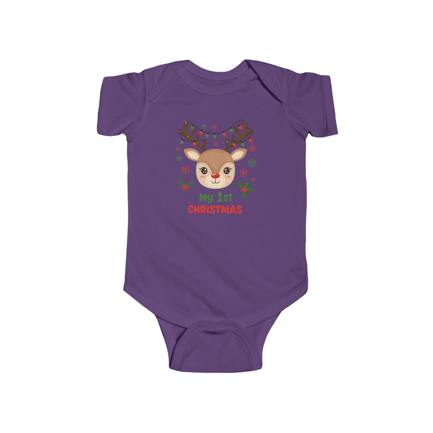 🎄🦌 My 1st Christmas Baby Onesie – Festive Reindeer Holiday Outfit 🎁✨