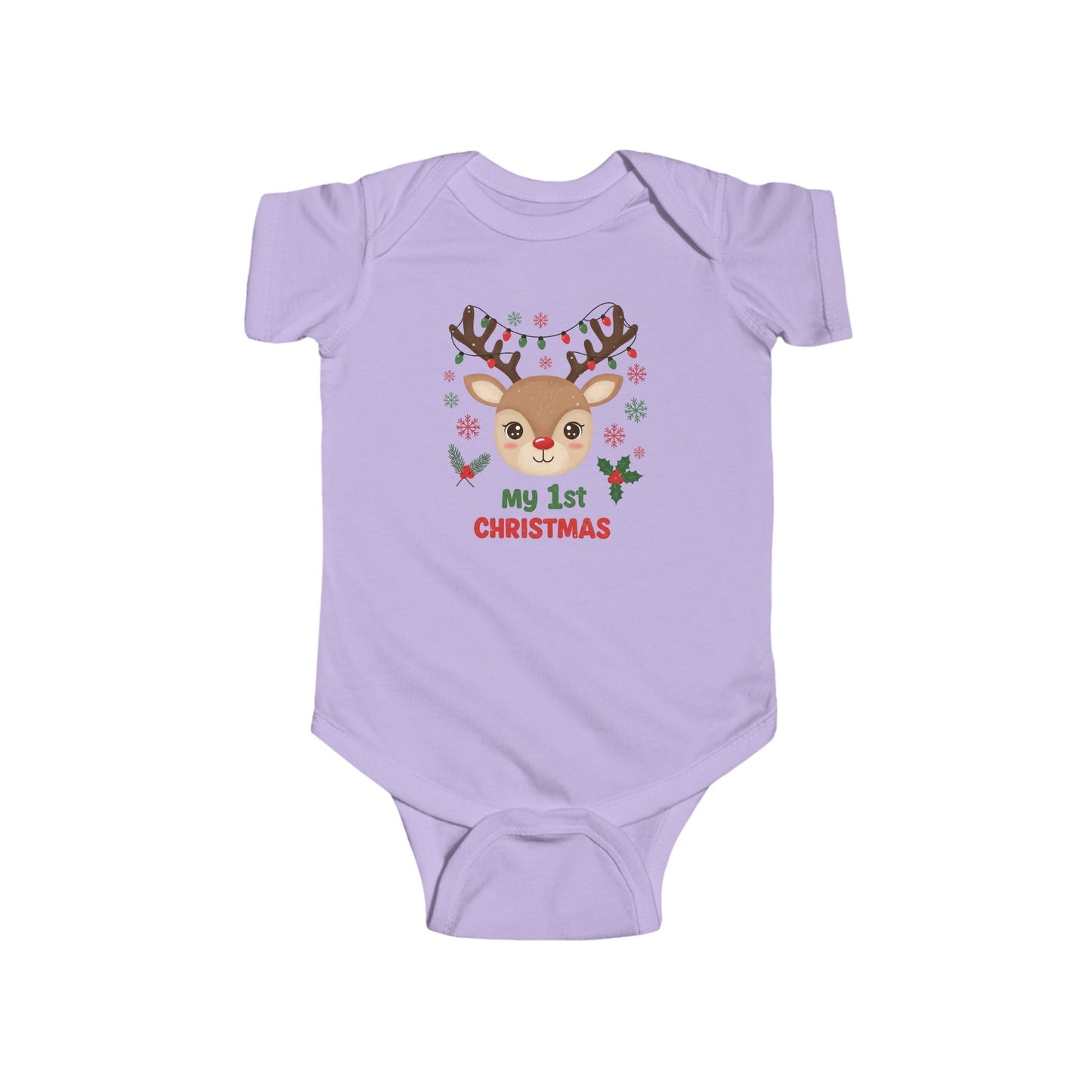 🎄🦌 My 1st Christmas Baby Onesie – Festive Reindeer Holiday Outfit 🎁✨