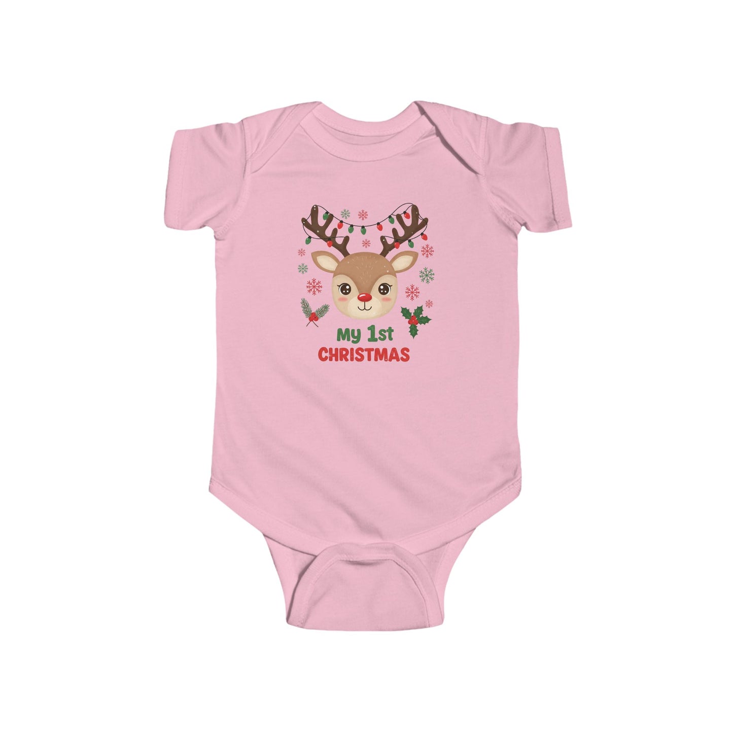 🎄🦌 My 1st Christmas Baby Onesie – Festive Reindeer Holiday Outfit 🎁✨