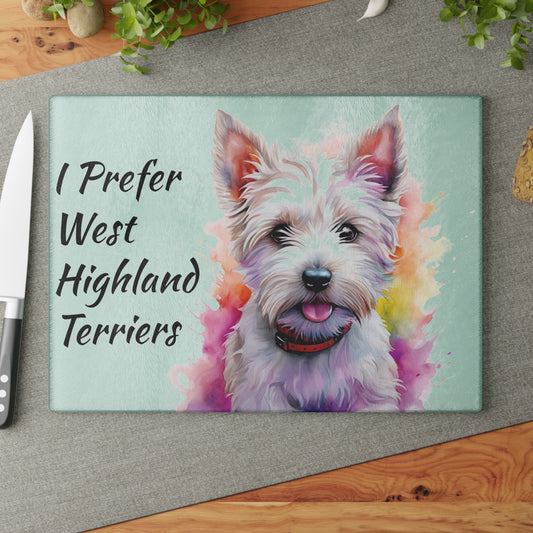 Tabla de cortar para West Highland Terrier, tabla de cortar para Westie, regalo para West Highland Terrier, regalo para Westie, me encantan los Westies, regalos para amantes de los perros