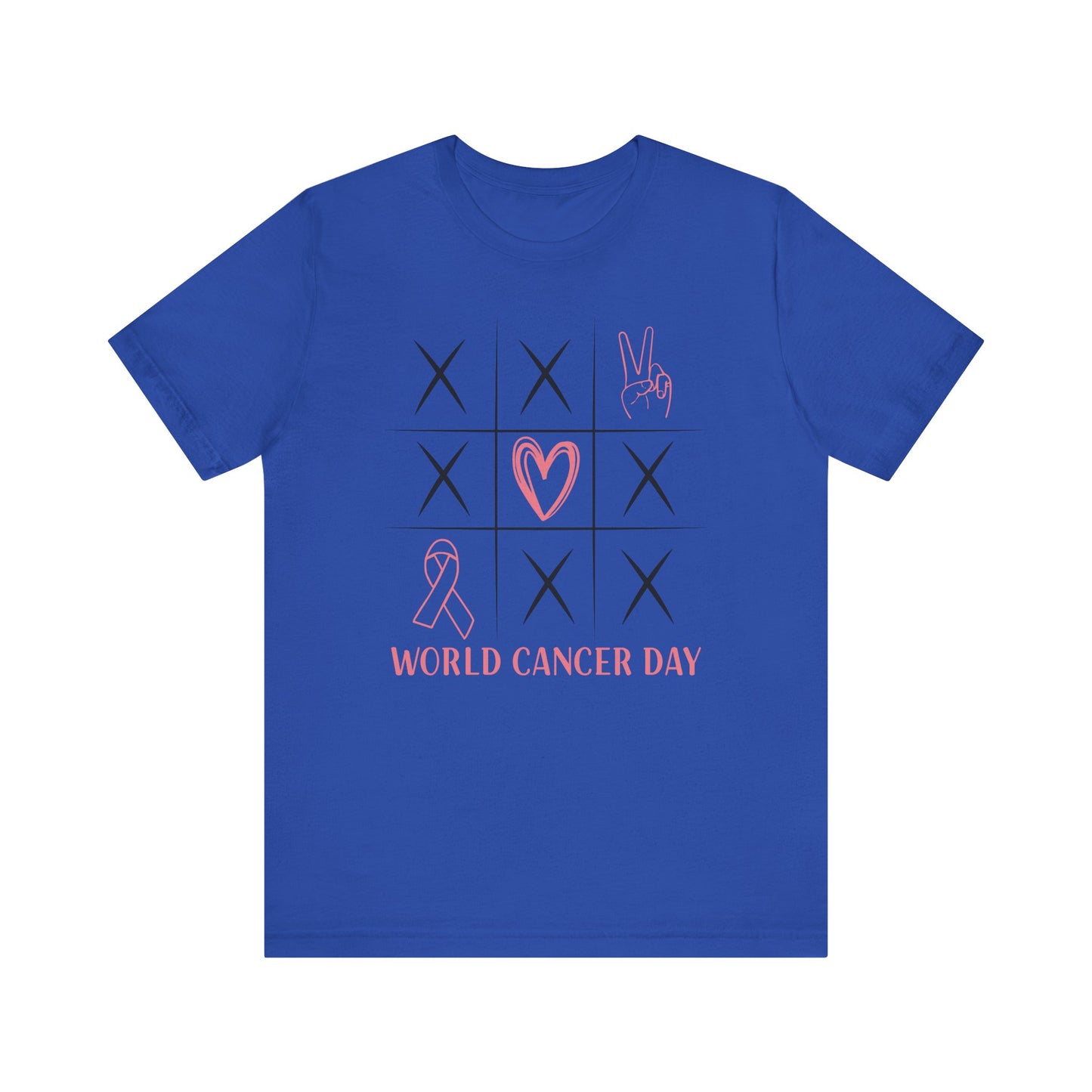 🎗️ World Cancer Day Awareness T-Shirt – Peace, Love & Hope 💕
