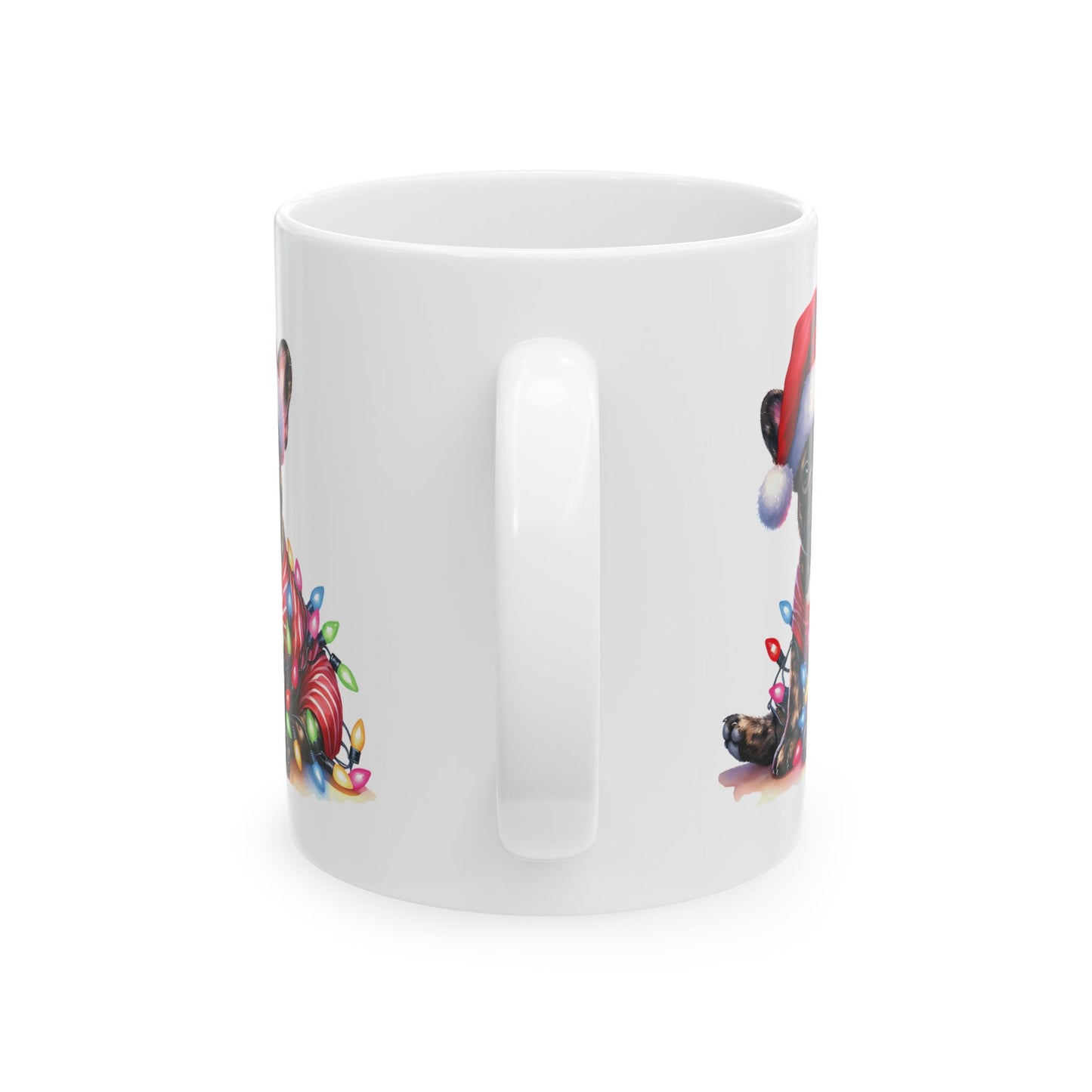 🎄 French Bulldog Christmas Lights Mug – Holiday Mischief, Frenchie Style! 🐶☕