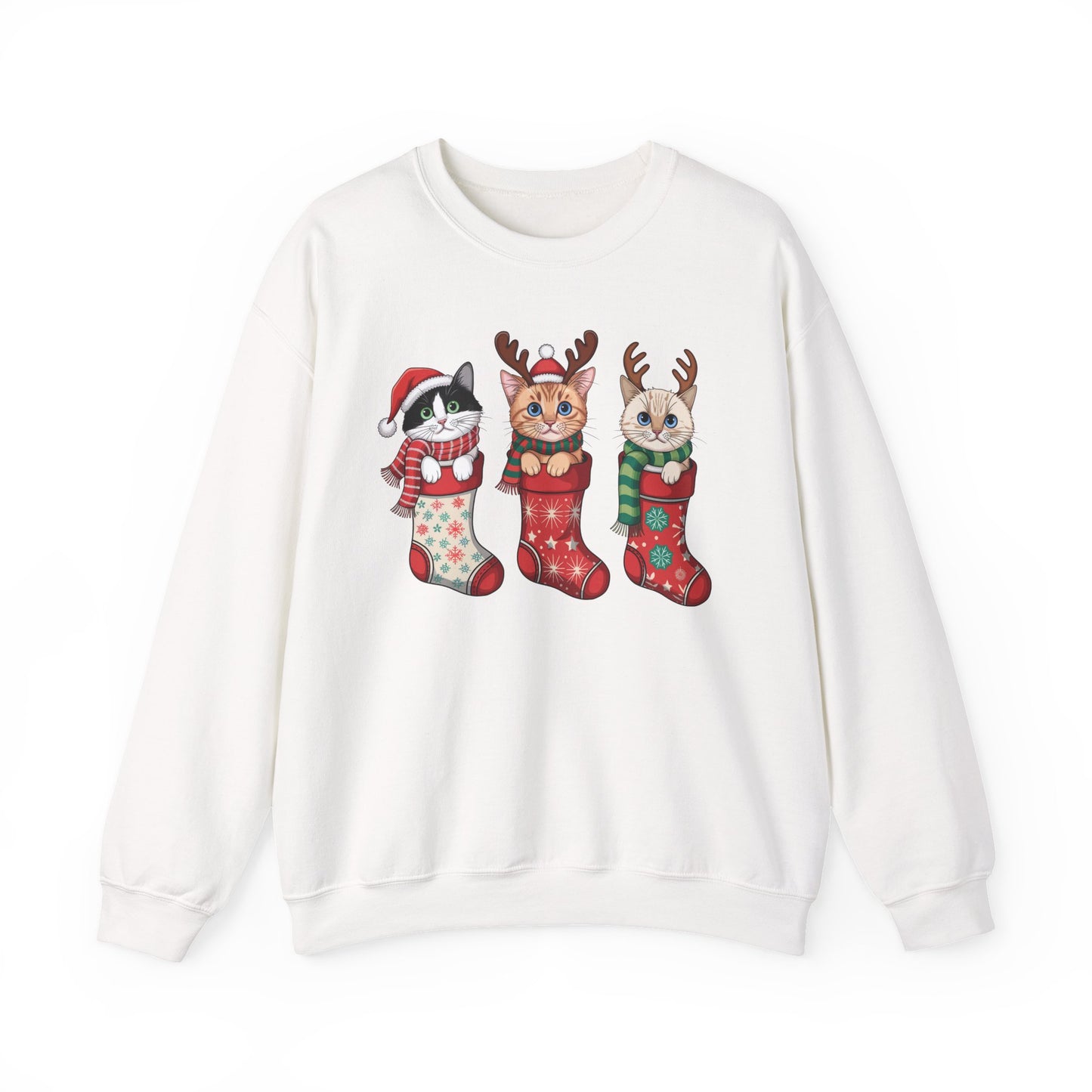 🐱🎄 Kitties in Stockings Sweatshirt – Cozy & Adorable Holiday Cats 🧦✨