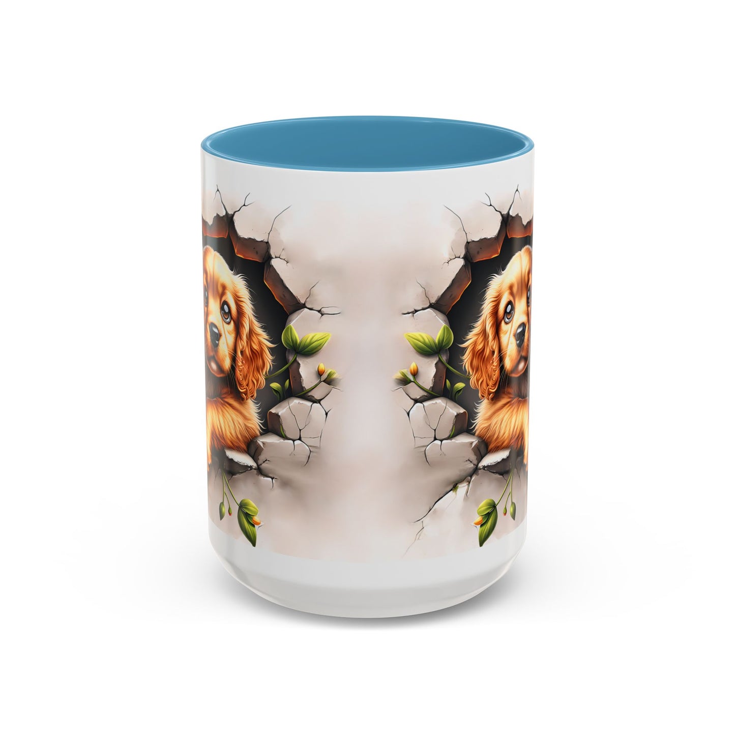 🐾 Cocker Spaniel Puppy Accent Mug – Sweet Fluffy Pup Coffee Cup ☕🤎