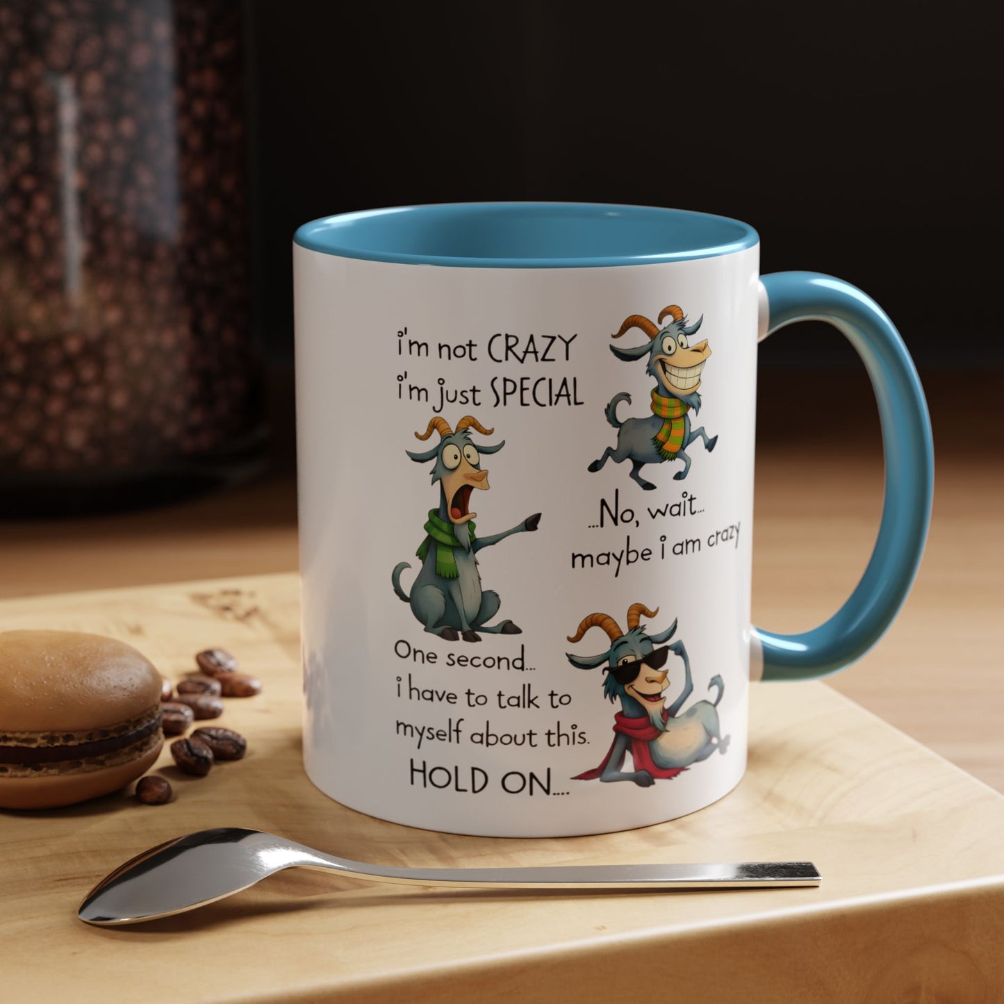 Funny Goat Quote Coffee Mug – “I’m Not Crazy, I’m Just Special” Humor Mug
