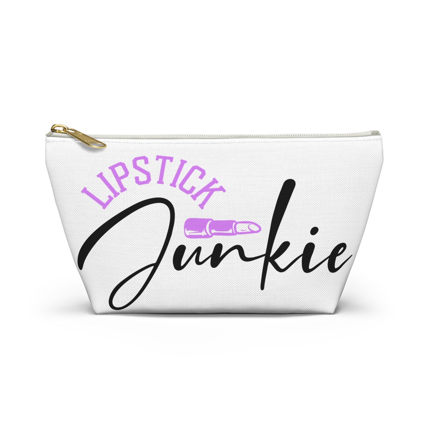 Accessory Pouch – "Lipstick Junkie" Purple Makeup Bag