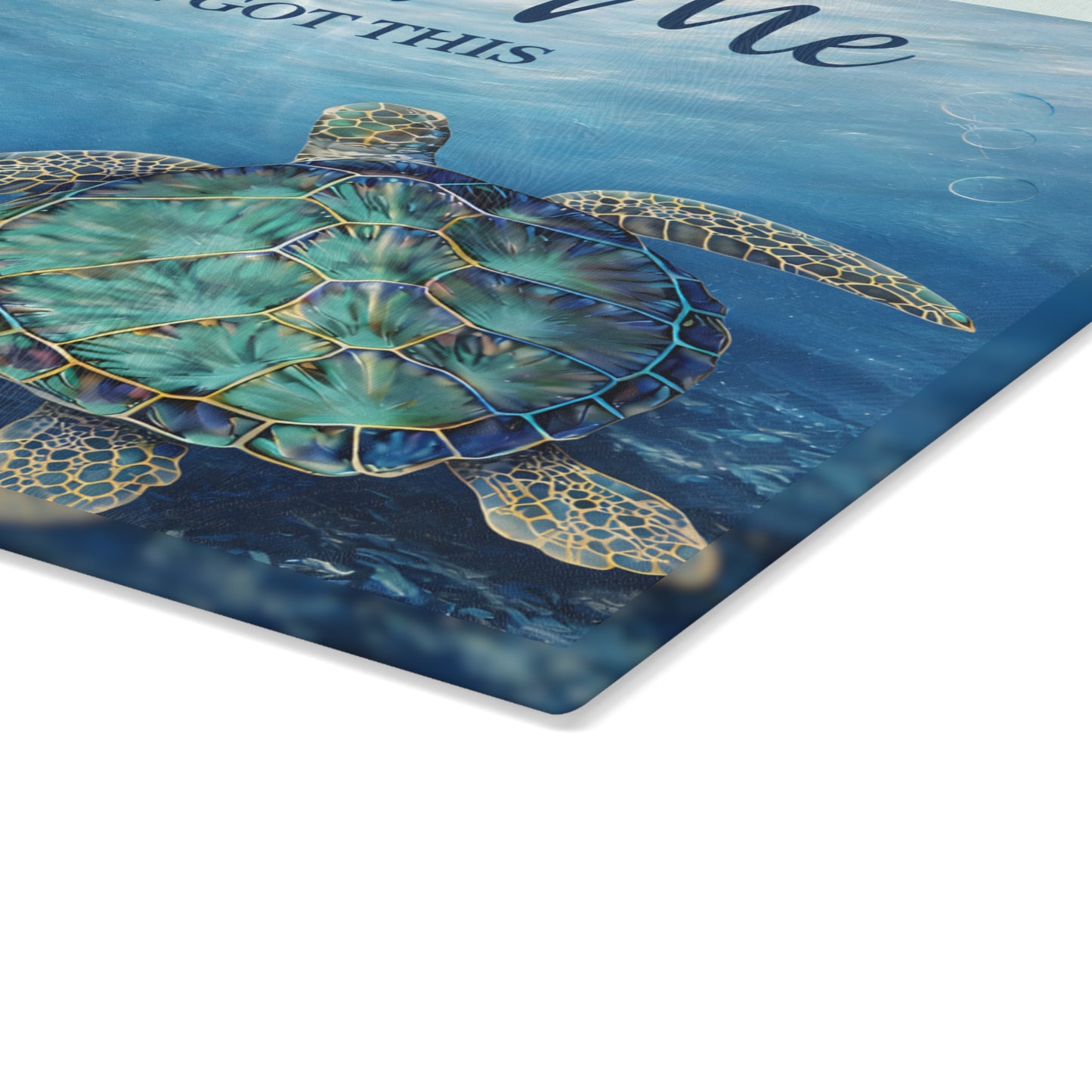 You & Me Sea Turtle Glass Cutting Board – We Got This Inspirational Ocean Art Kitchen Decor