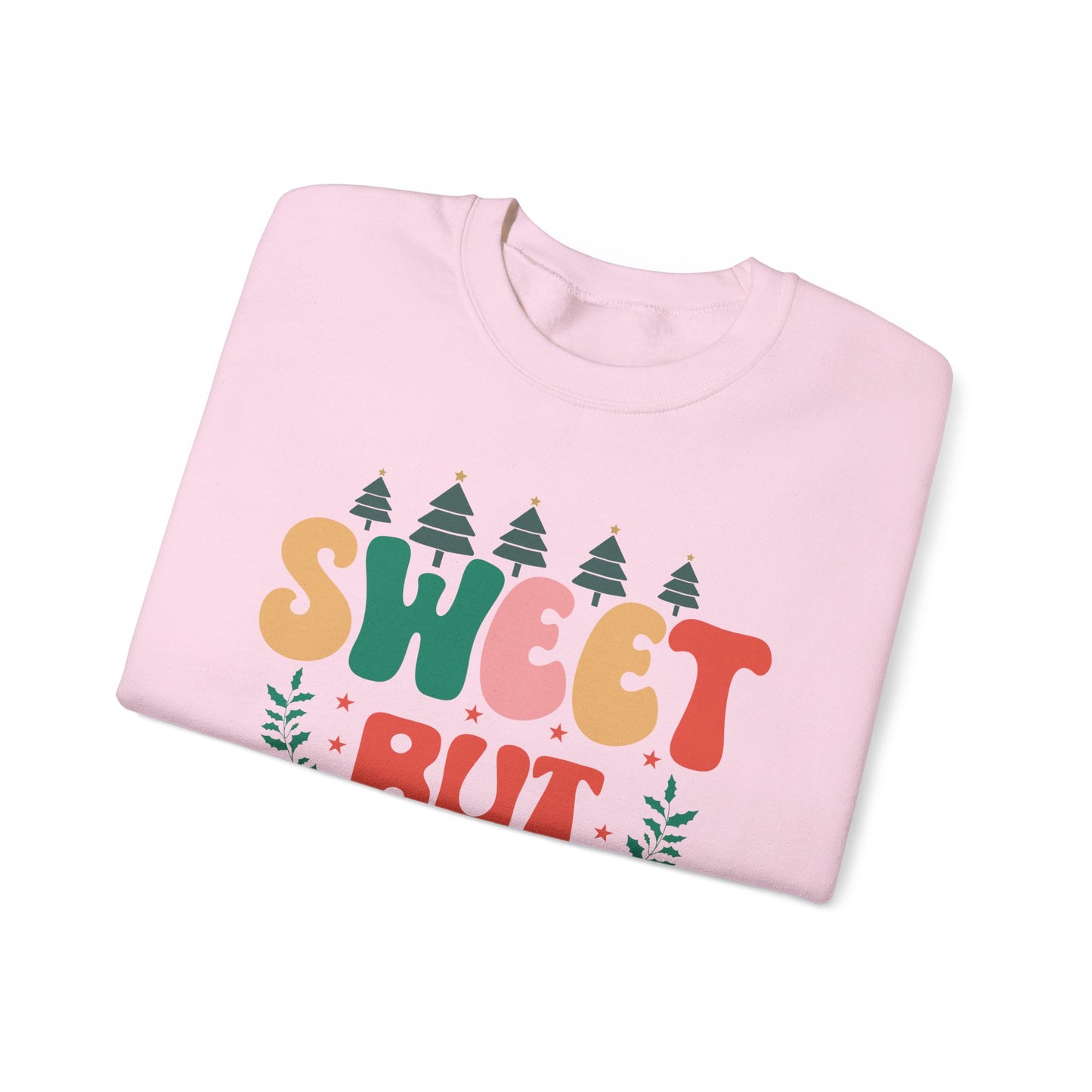 🎀✨ Sweet But Twisted Sweatshirt – Retro Pastel Christmas Vibes for the Season 🌲💖