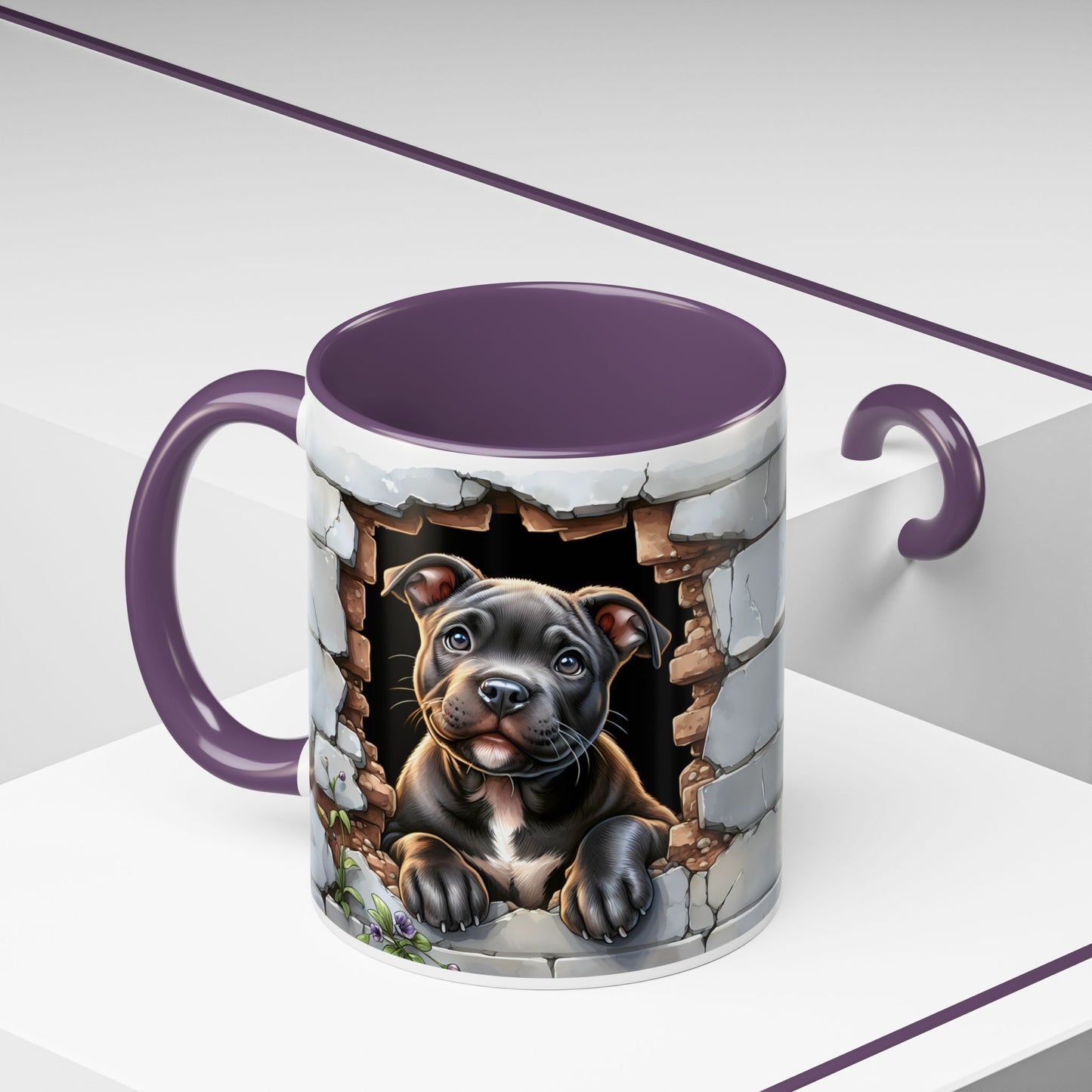 🐶☕ Pit Bull Puppy Accent Mug – Cute Breakthrough Pup Design ✨